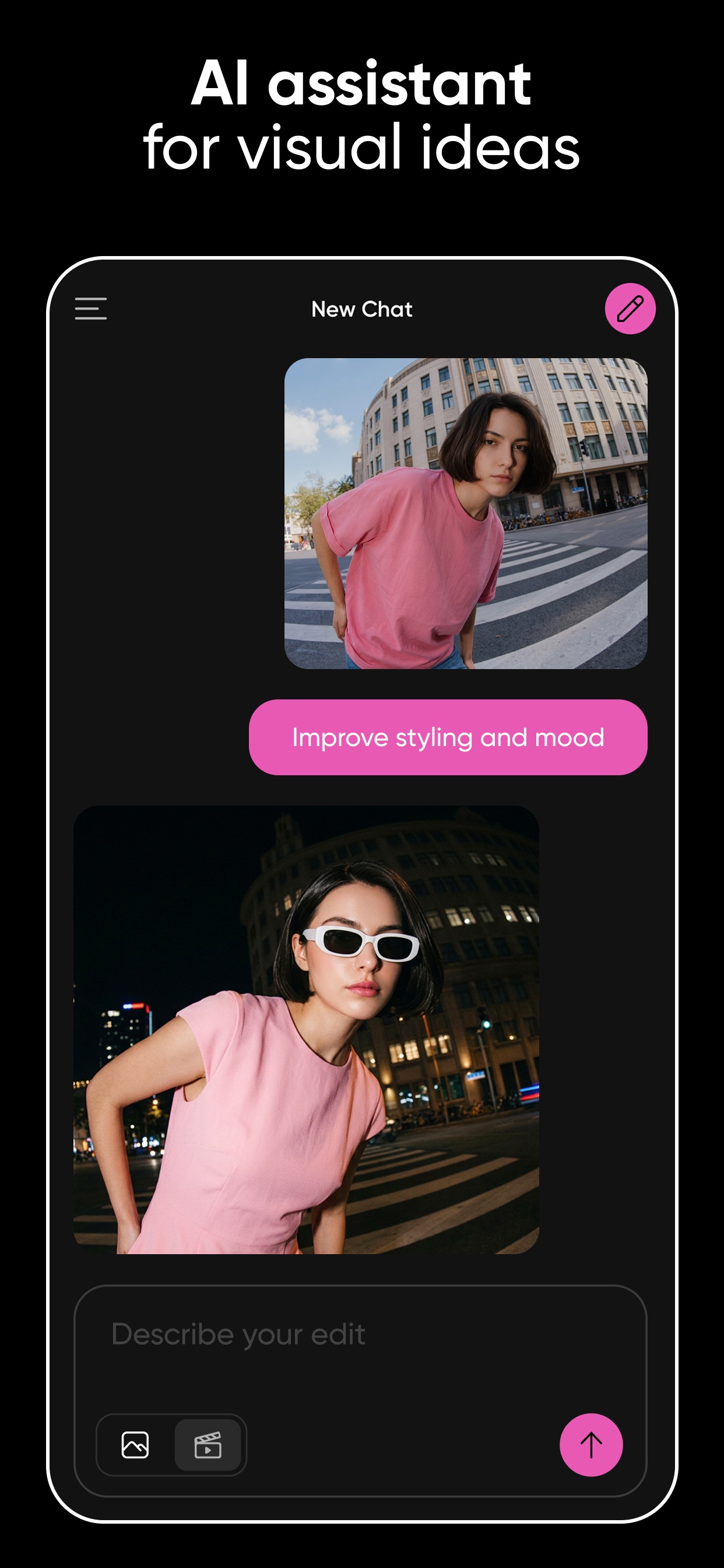 Picsart App Store screenshot 10: AI assistant for visual ideas