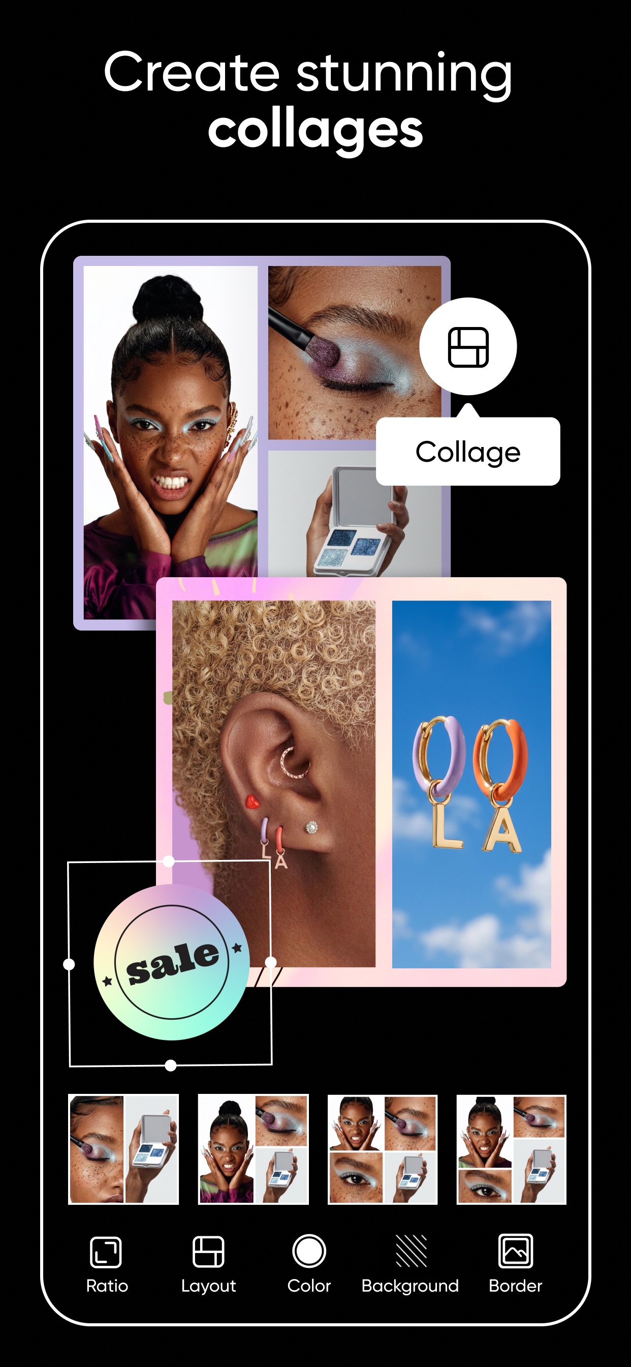 Picsart App Store screenshot 9: Create stunning collages