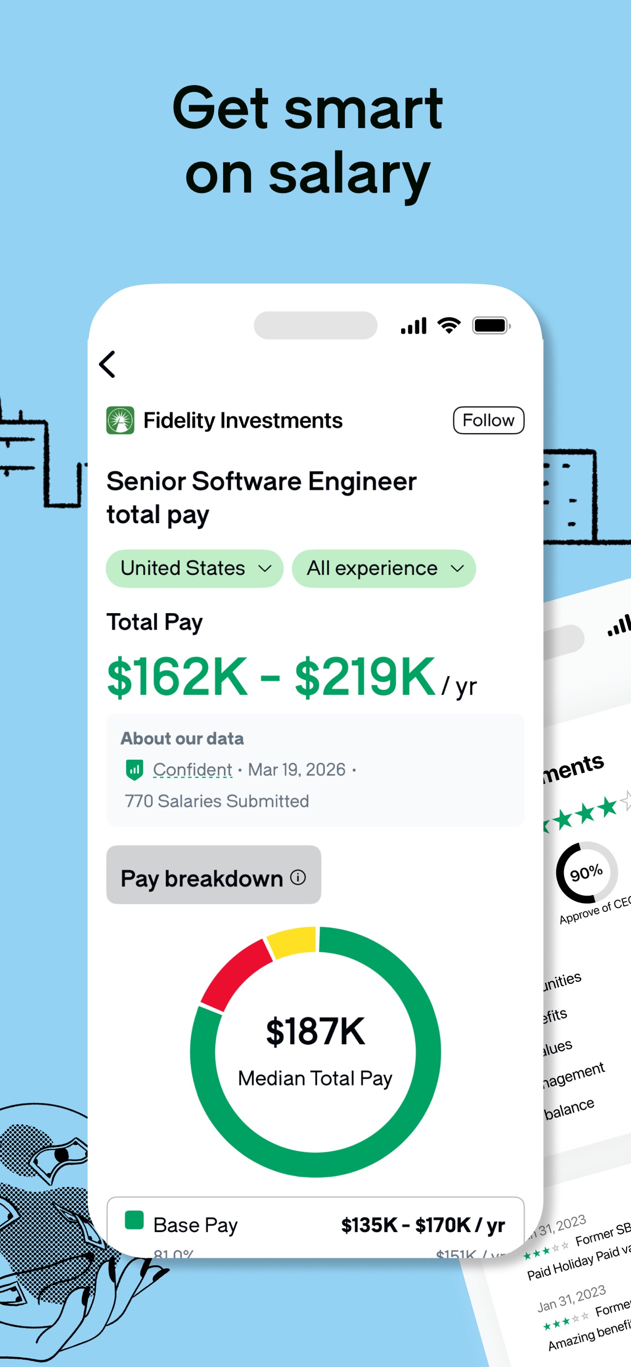 Glassdoor App Store screenshot: Get smart on salary