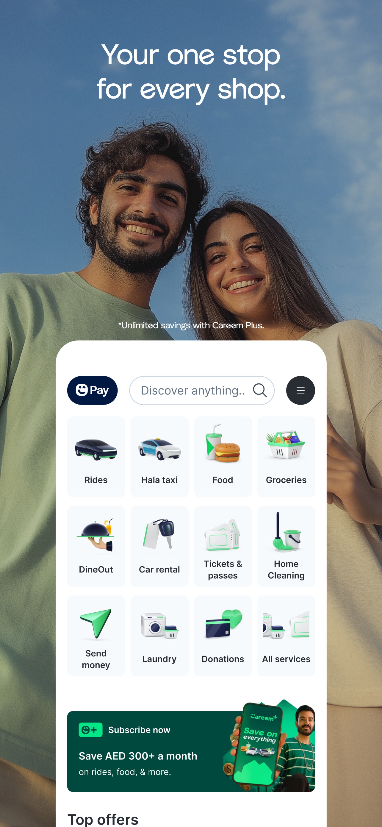 Careem App Store screenshot: listing design