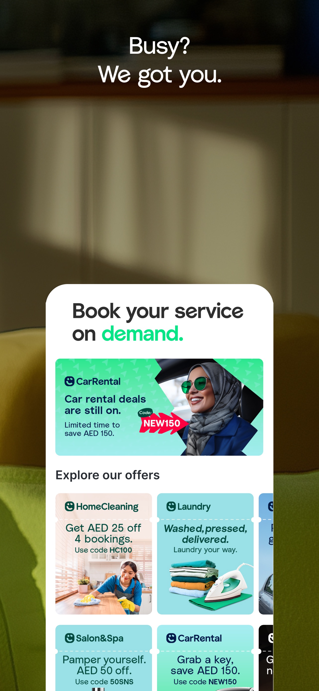 Careem App Store screenshot 9: Busy? We got you.