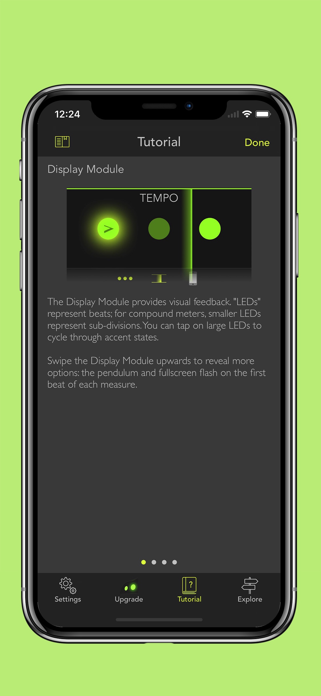 Tempo App Store screenshot: listing design
