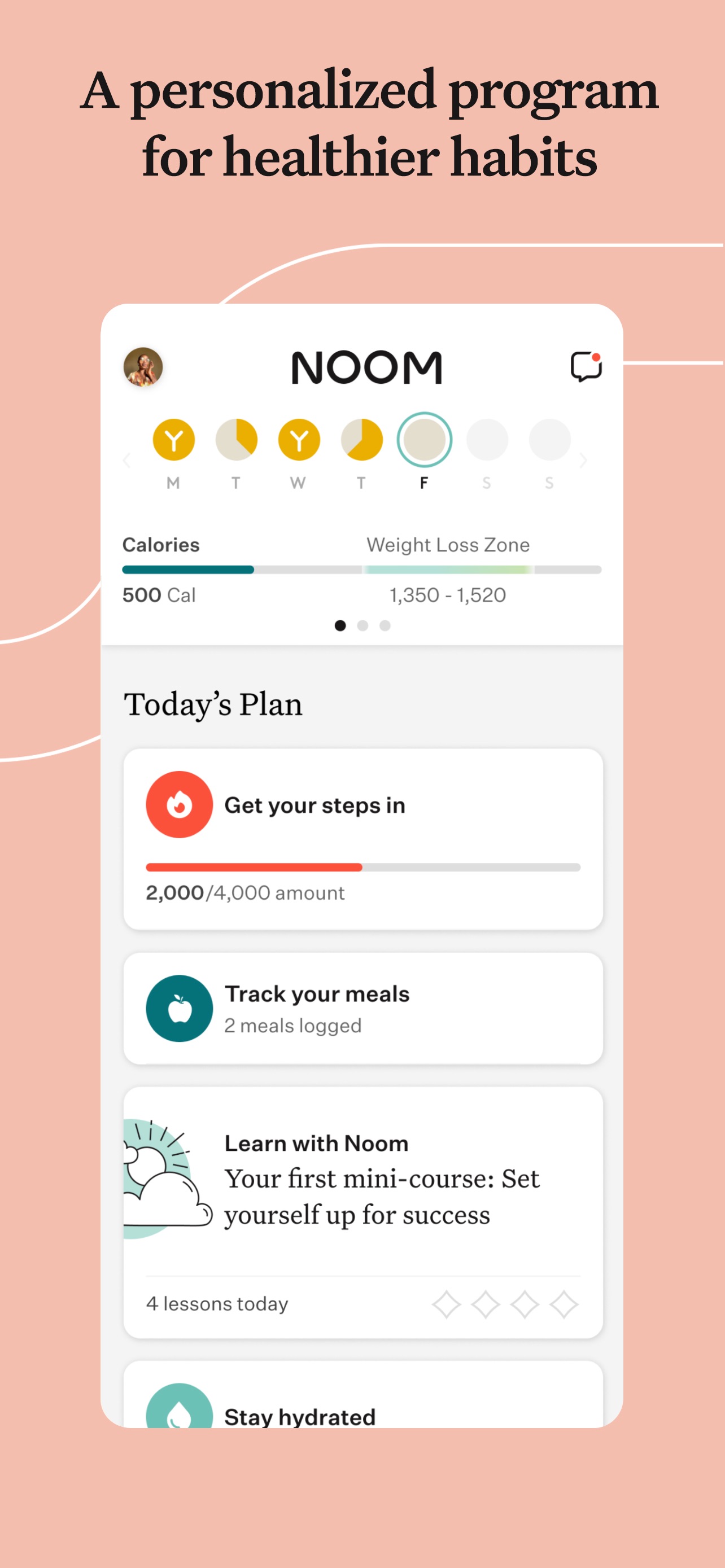 Noom App Store screenshot: A personalized program for healthier habits