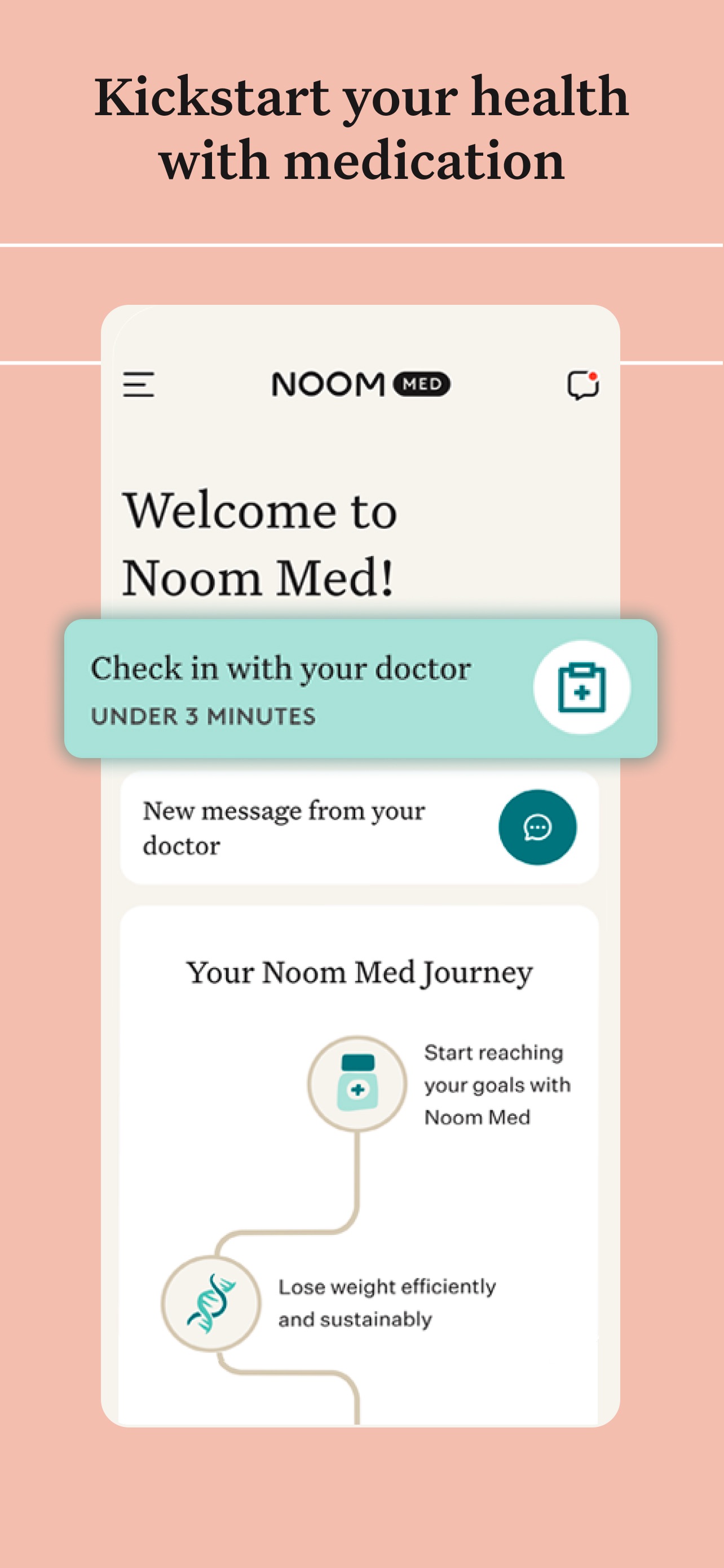 Noom App Store screenshot 6: Kickstart your health with medication
