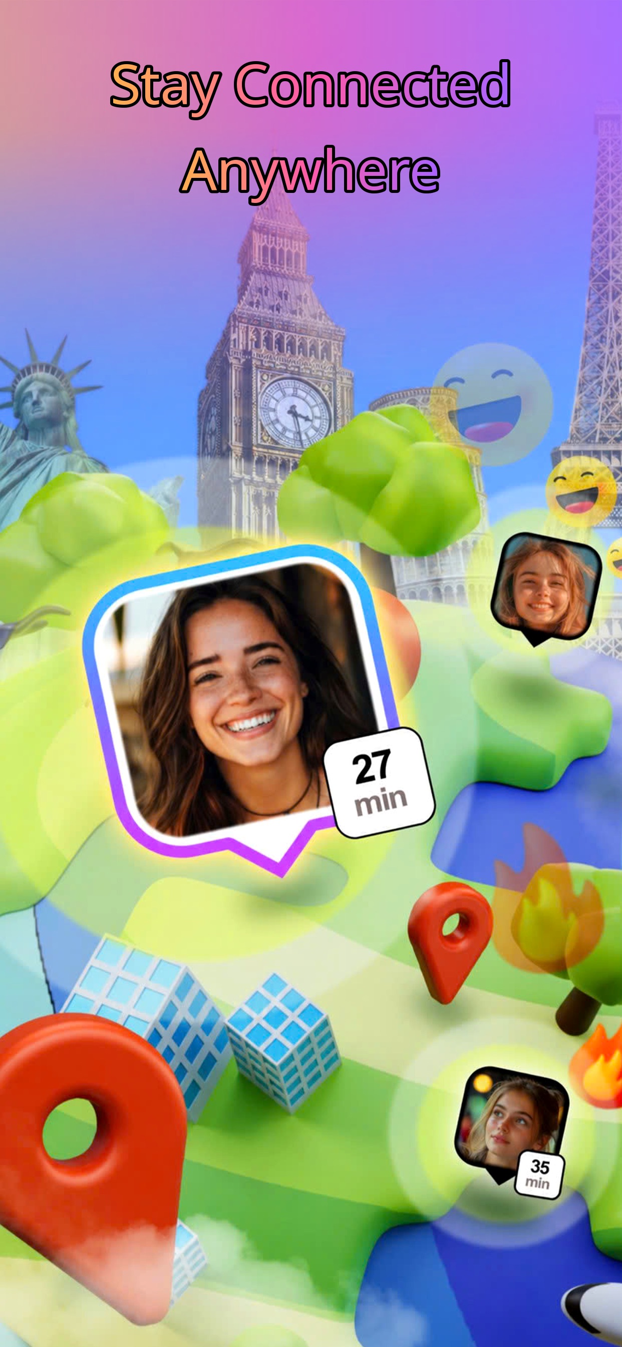 zenly App Store screenshot: Stay Connected Anywhere