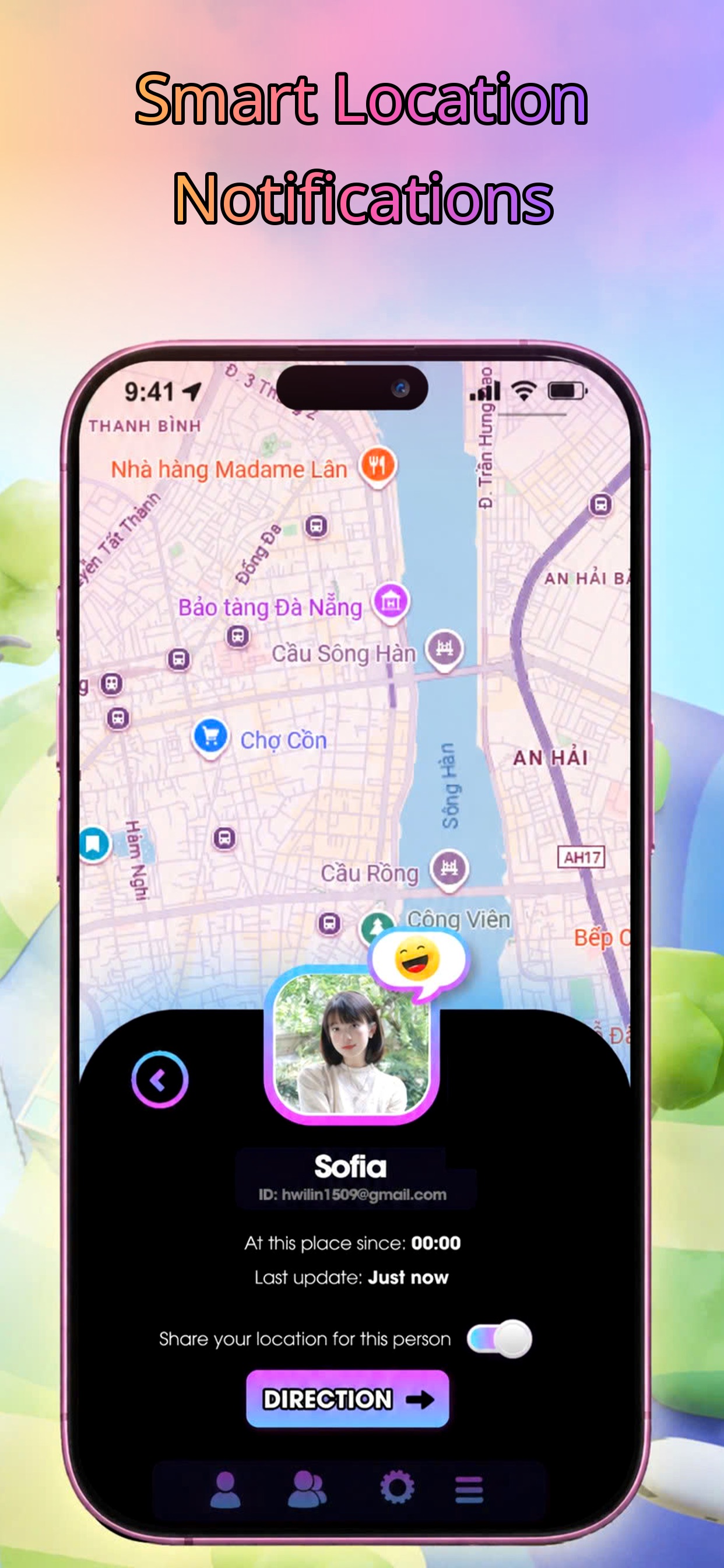 zenly App Store screenshot: Smart Location Notifications