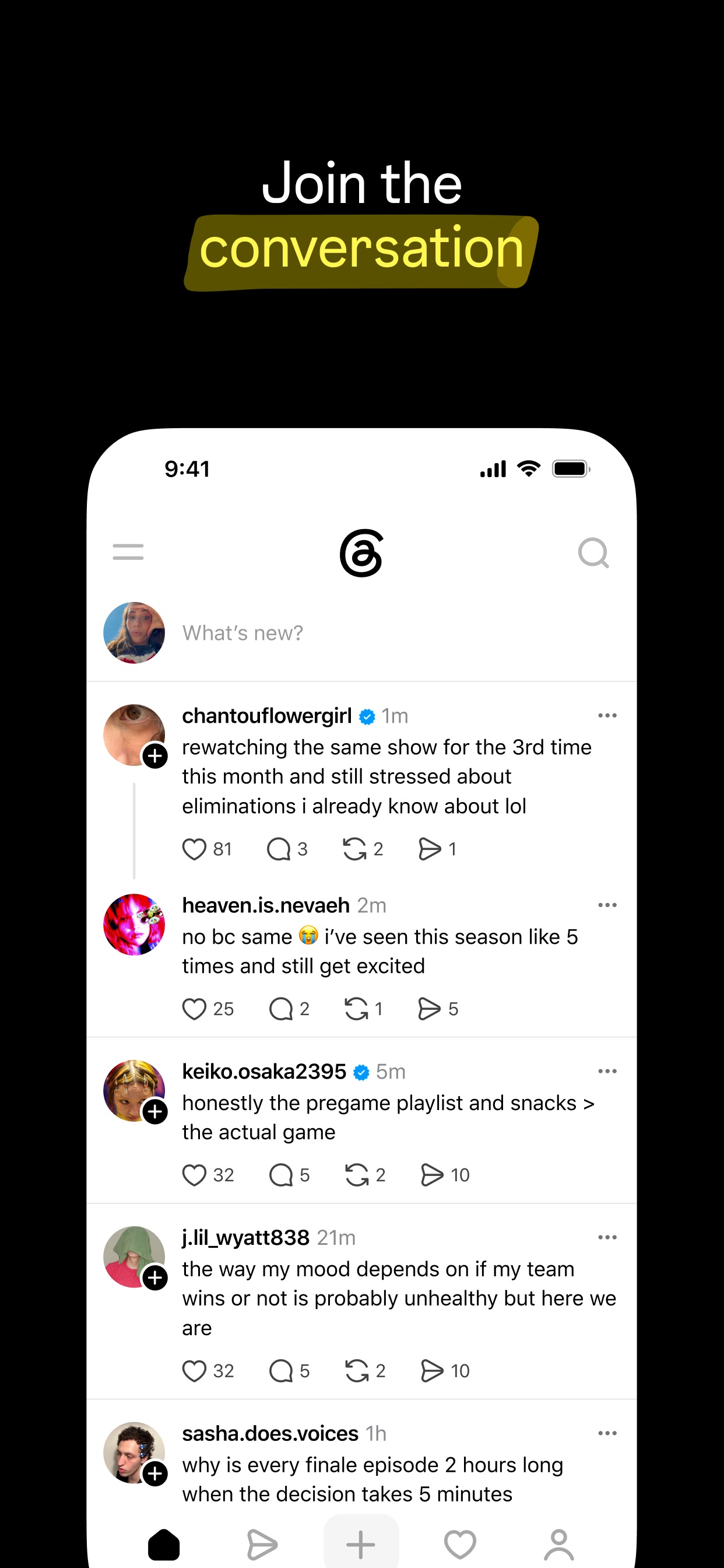 Threads App Store screenshot: Join the conversation