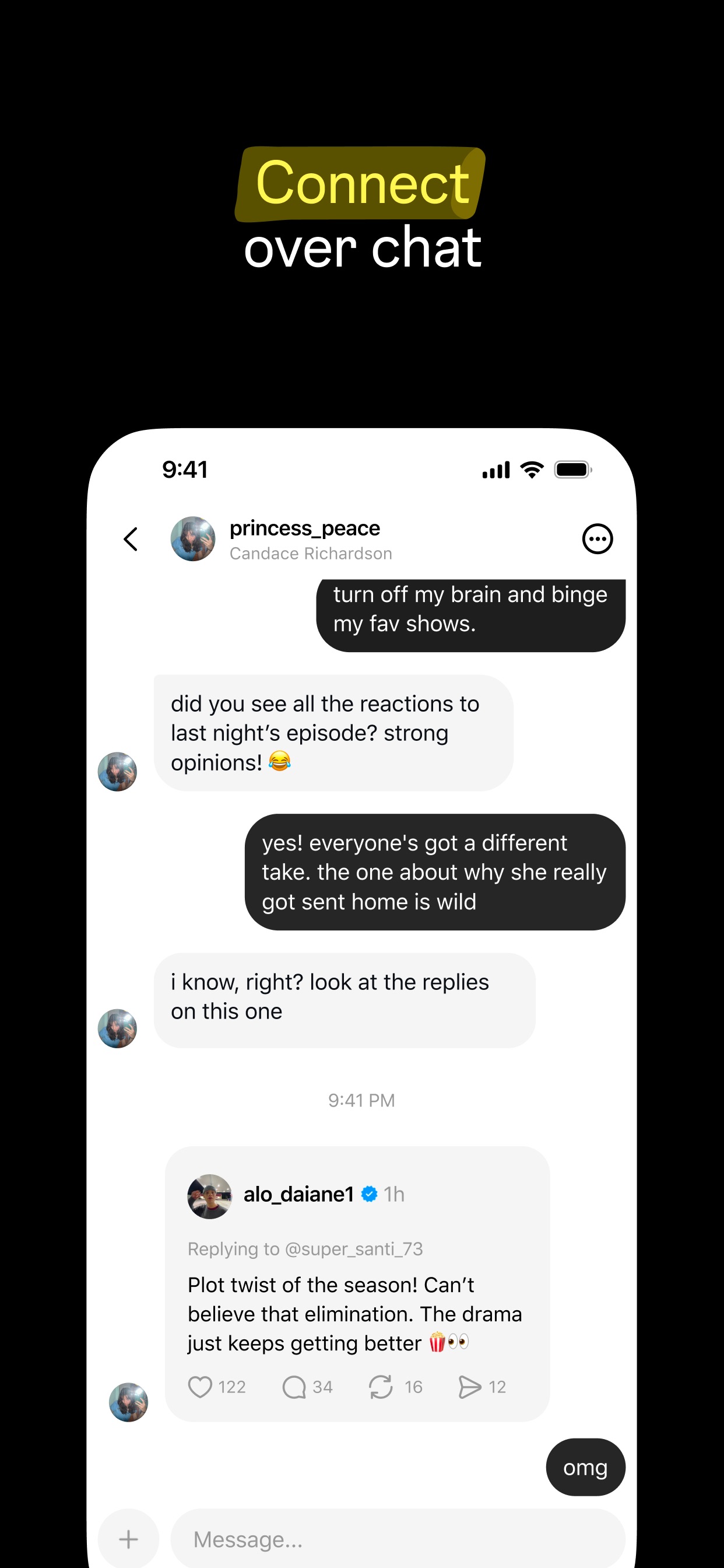 Threads App Store screenshot 6: Connect over chat