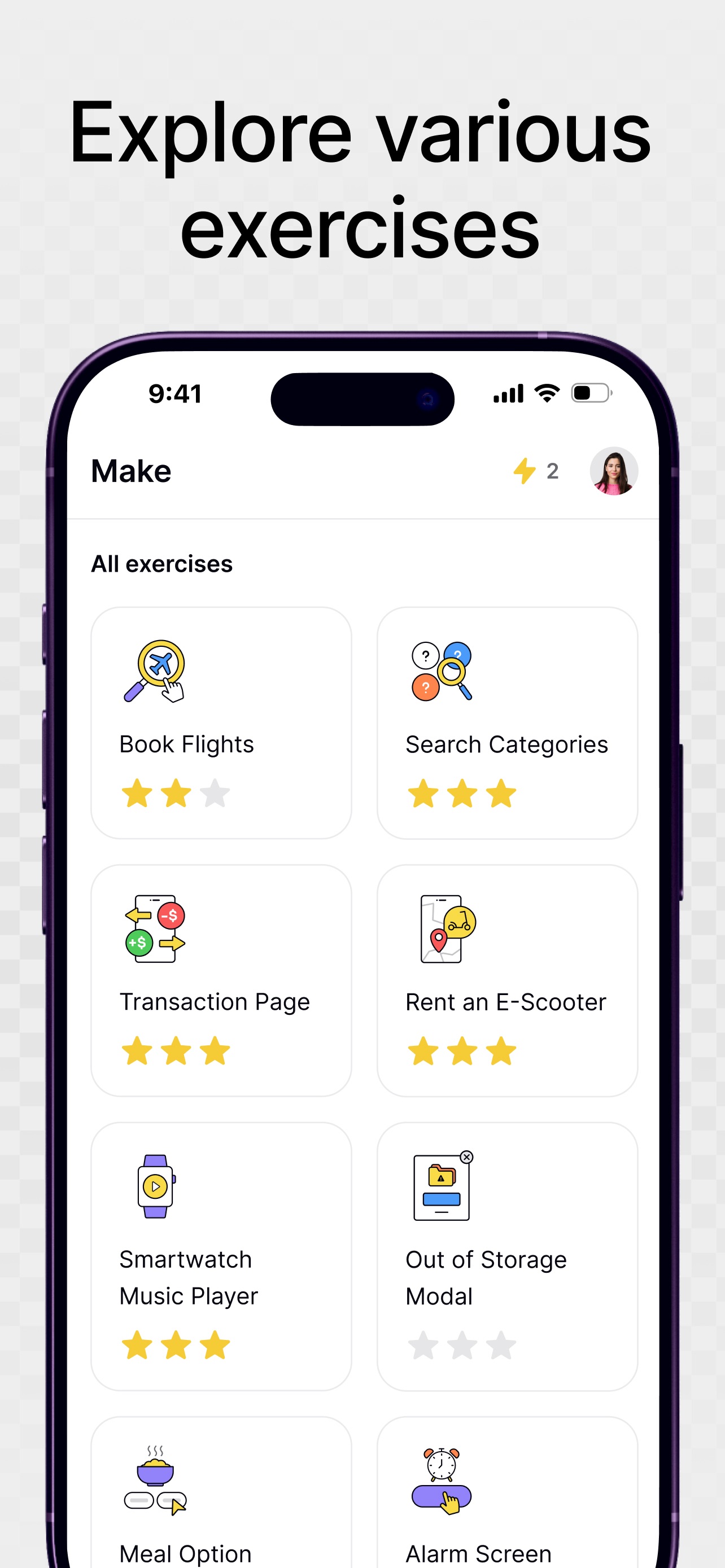 Uxcel Go App Store screenshot 6: Explore various exercises