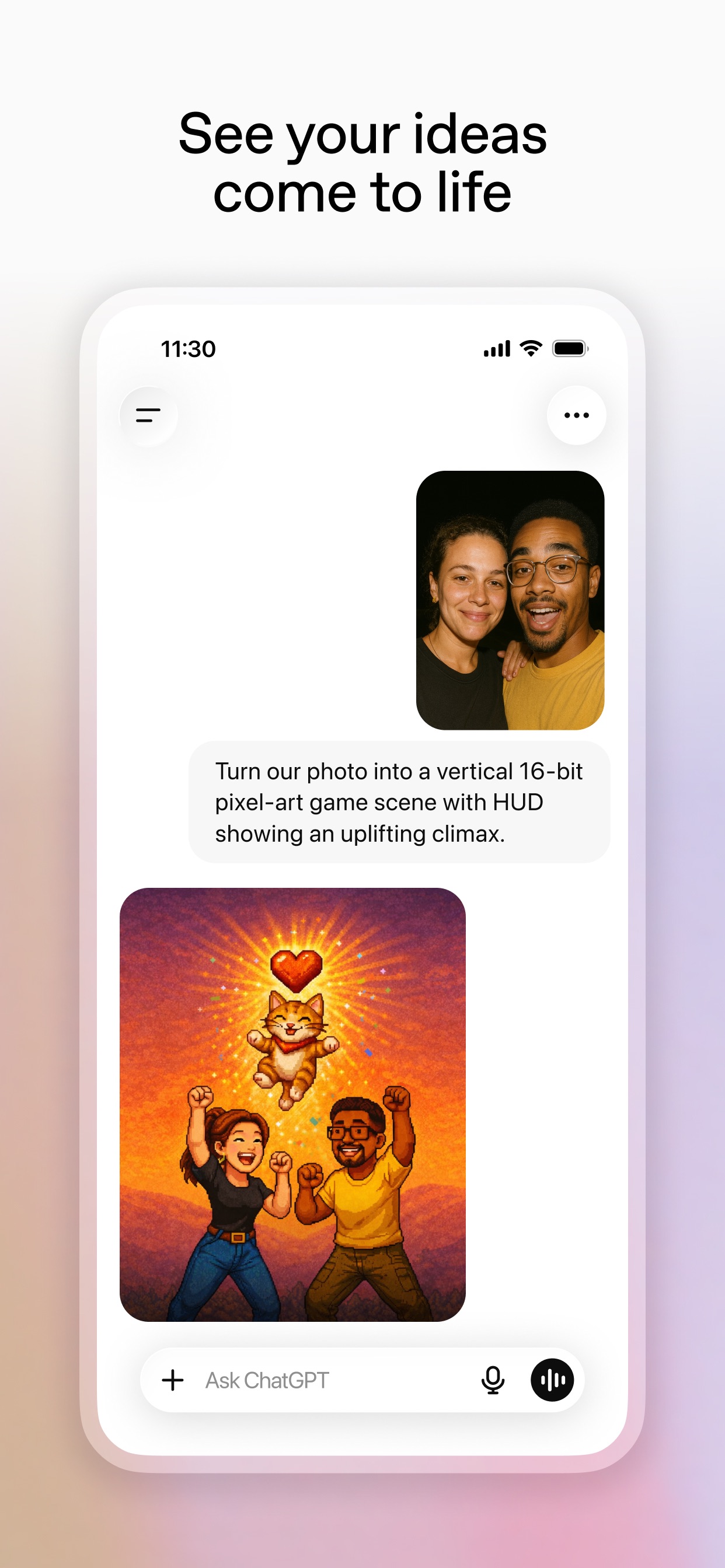 ChatGPT App Store screenshot: listing design