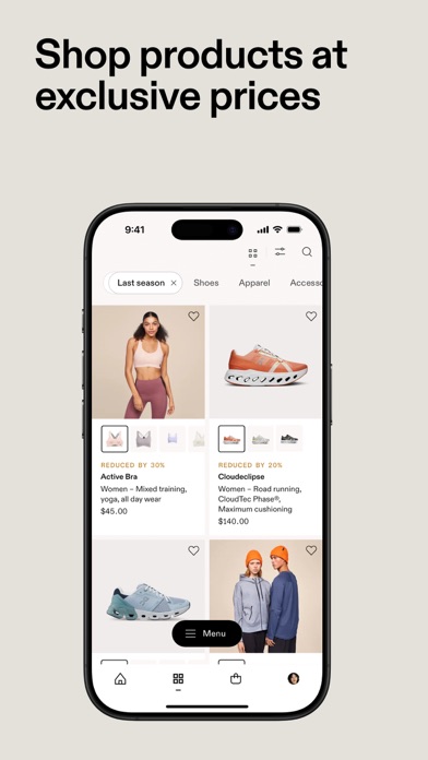 On App Store screenshot 6: Shop products at exclusive prices