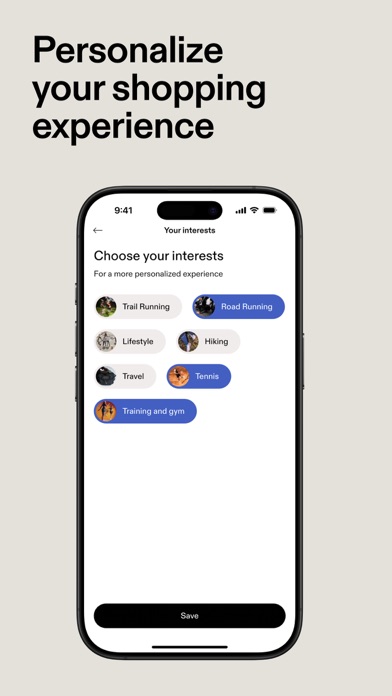 On App Store screenshot 7: Personalize your shopping experience