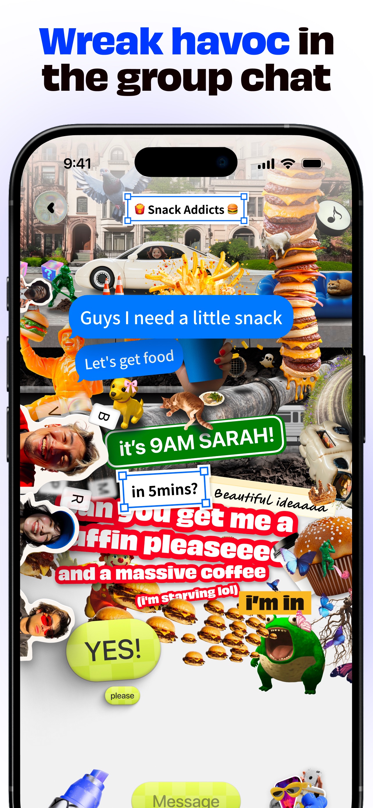Bump App Store screenshot 8: Wreak havoc in the group chat