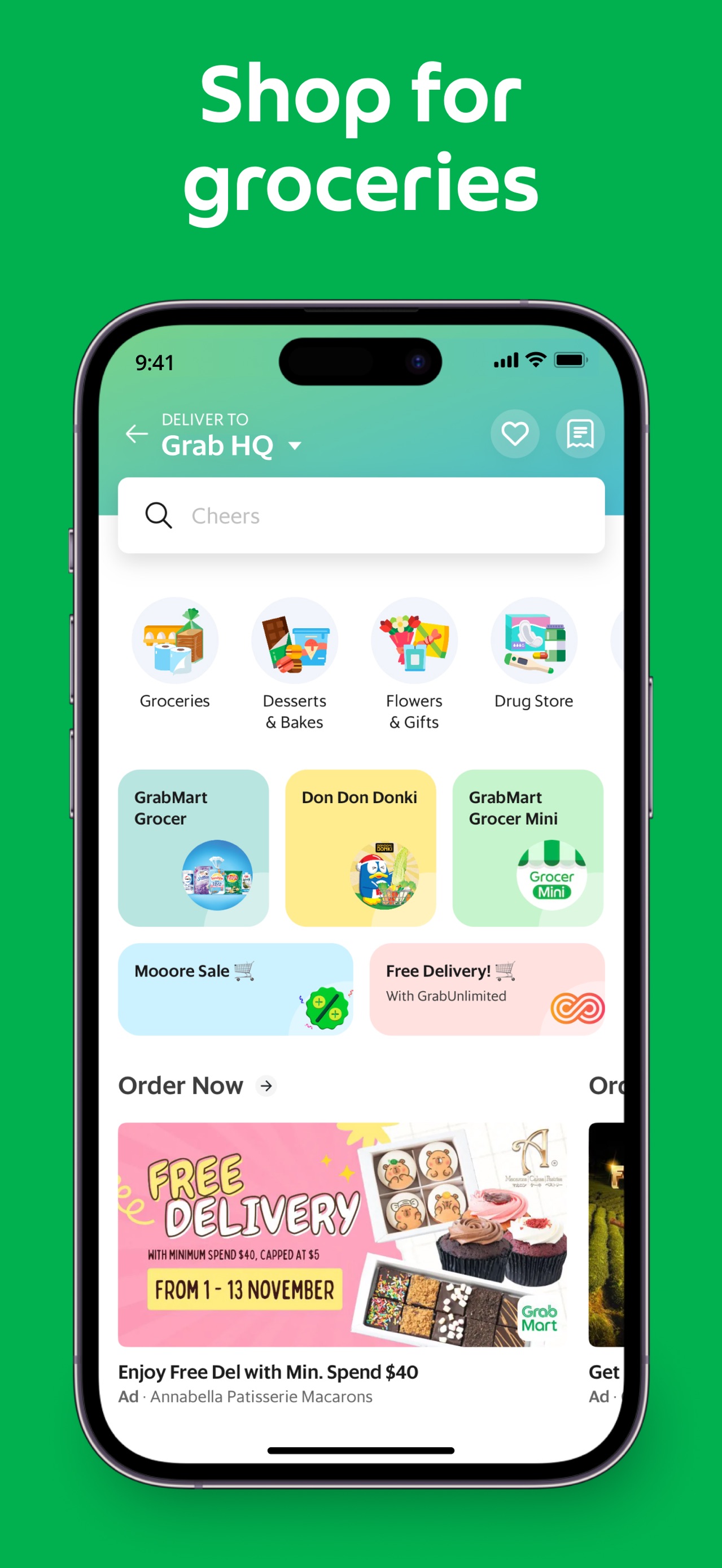 Grab App Store screenshot 5: Shop for groceries