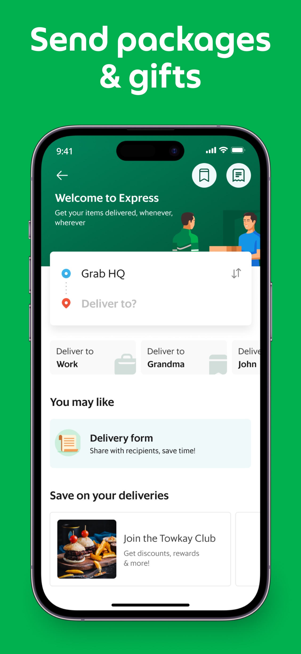 Grab App Store screenshot 6: Send packages & gifts