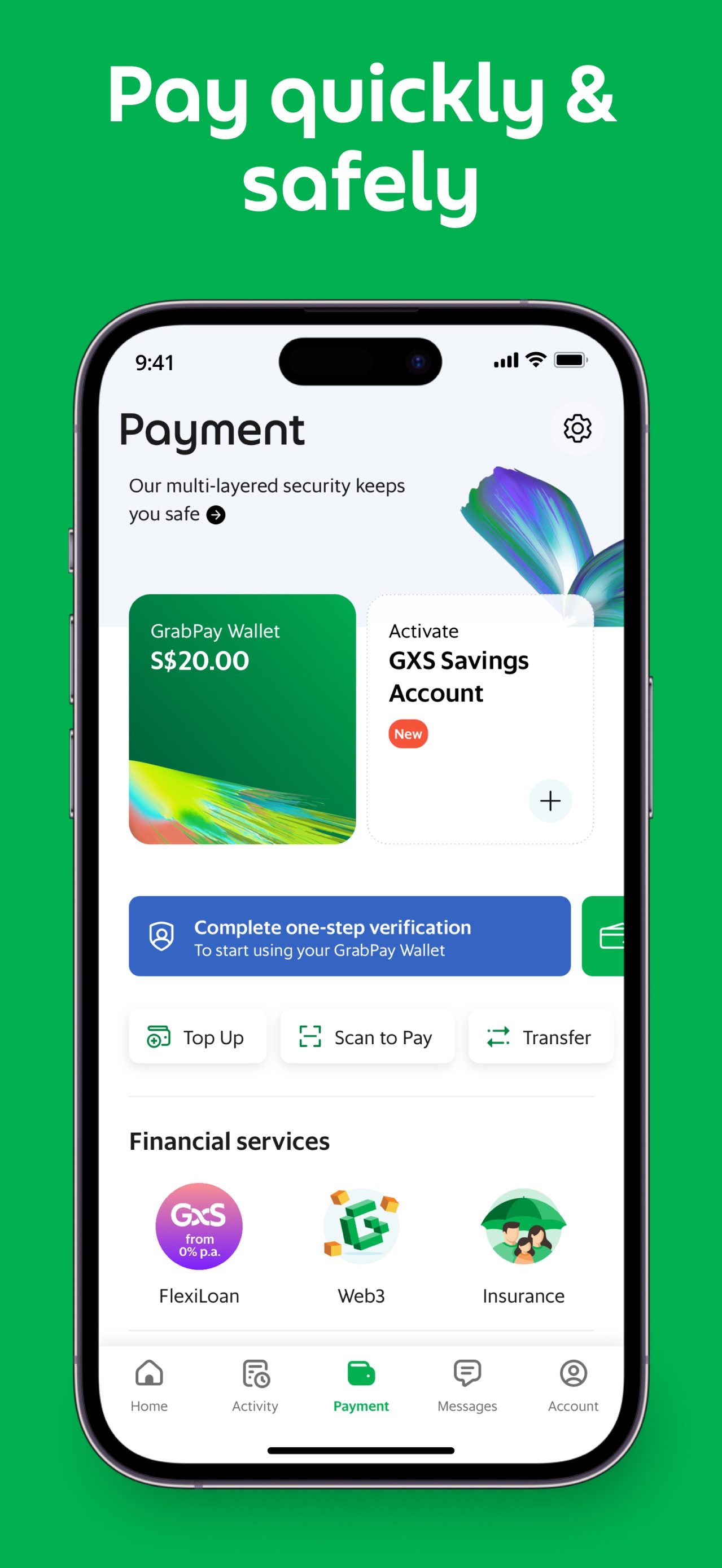 Grab App Store screenshot 7: Pay quickly & safely