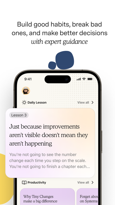 Atoms App Store screenshot 6: Build good habits, break bad ones, and make better decisions with expert guidance
