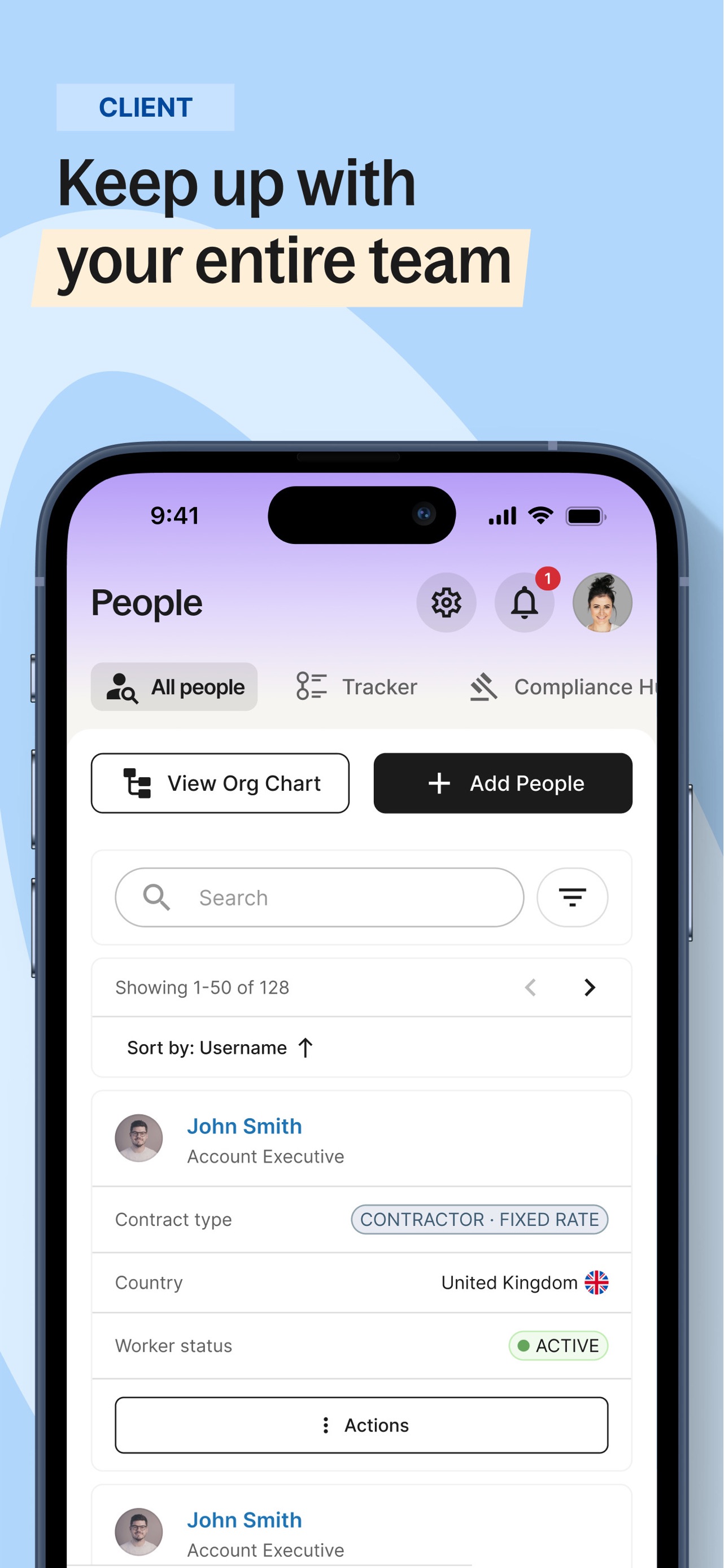 Deel App Store screenshot 5: Keep up with your entire team