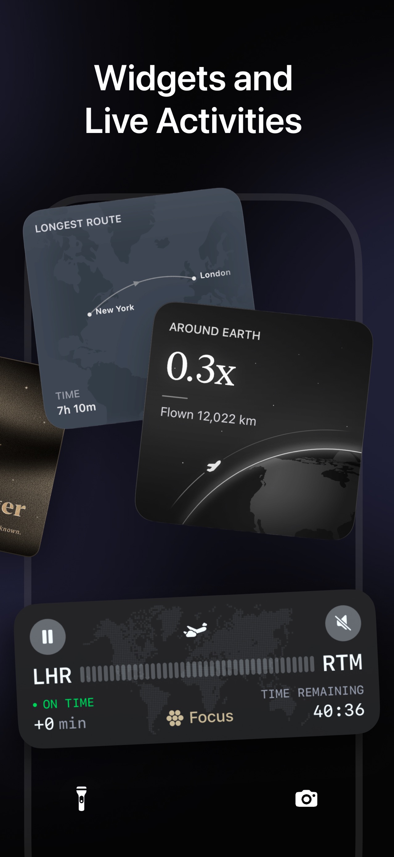 FocusFlight App Store screenshot 9: Widgets and Live Activities