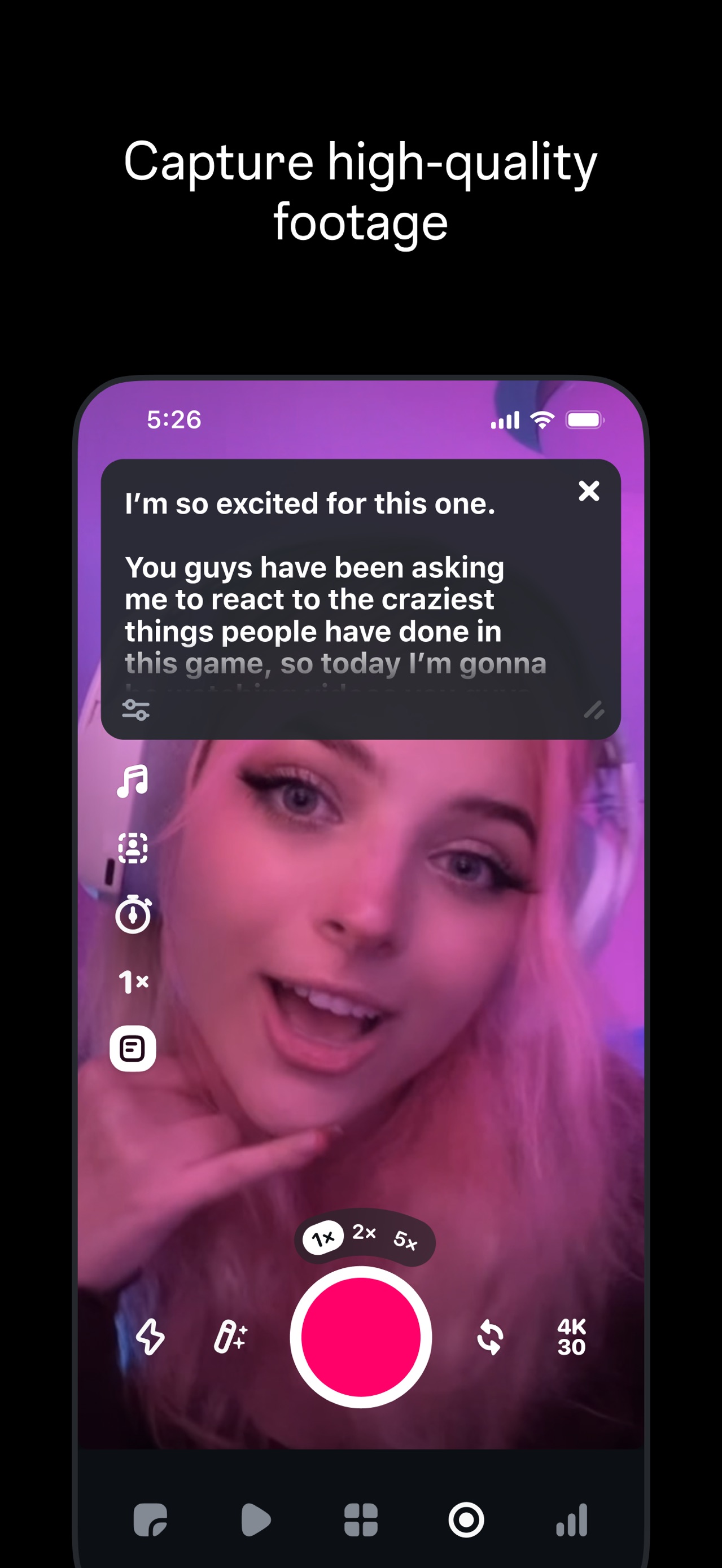 Edits App Store screenshot 7: Capture high-quality footage
