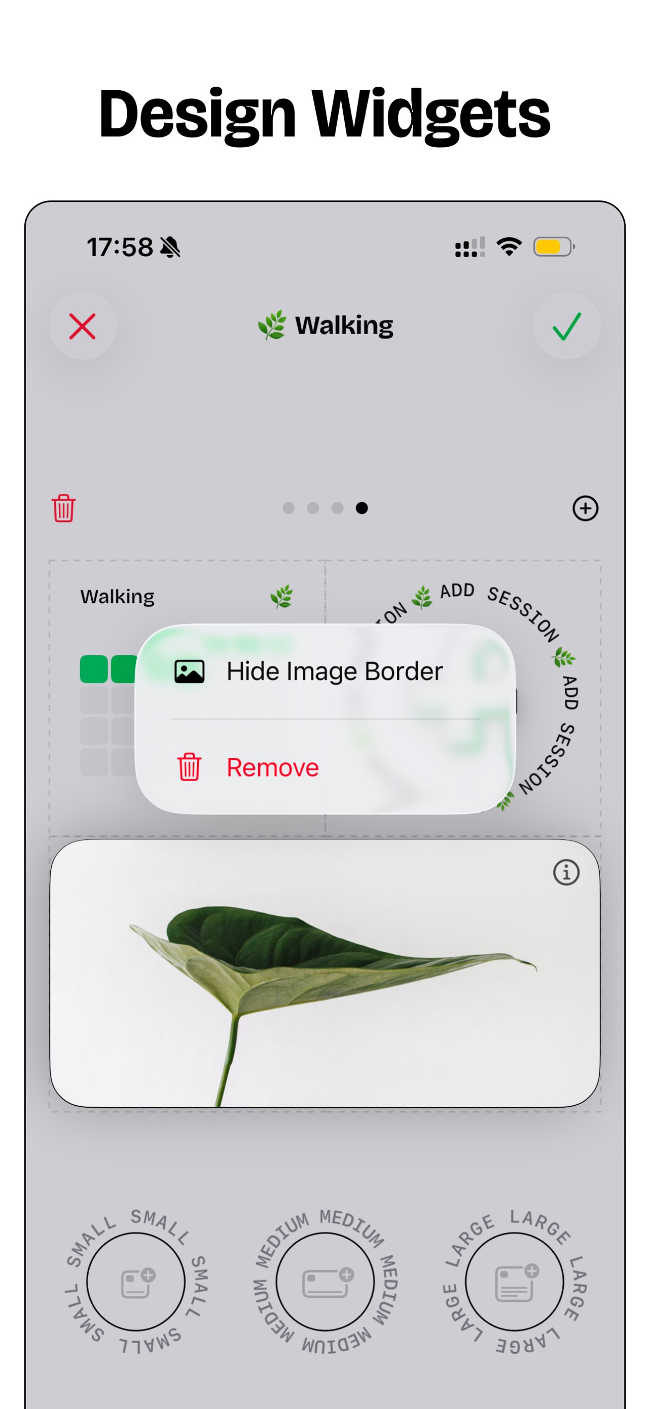 timespent App Store screenshot 6: Design Widgets