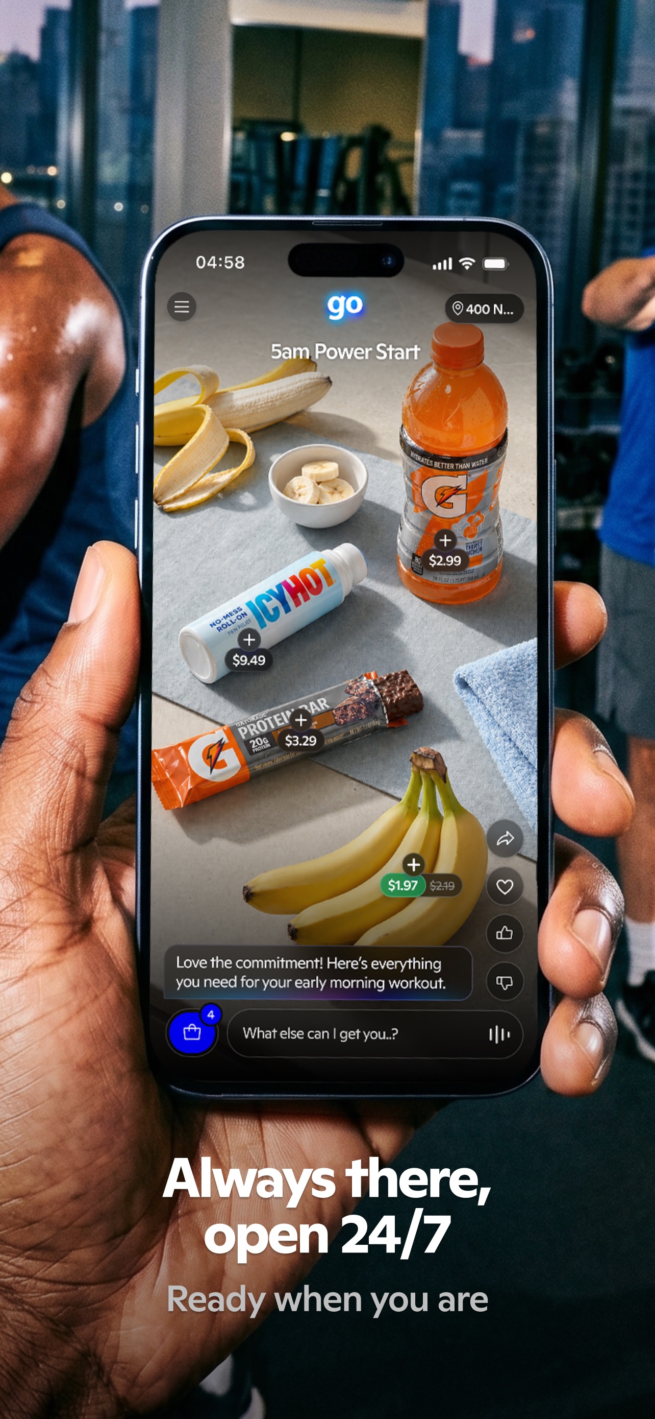 Gopuff App Store screenshot 7: Always there, open 24/7 Ready when you are