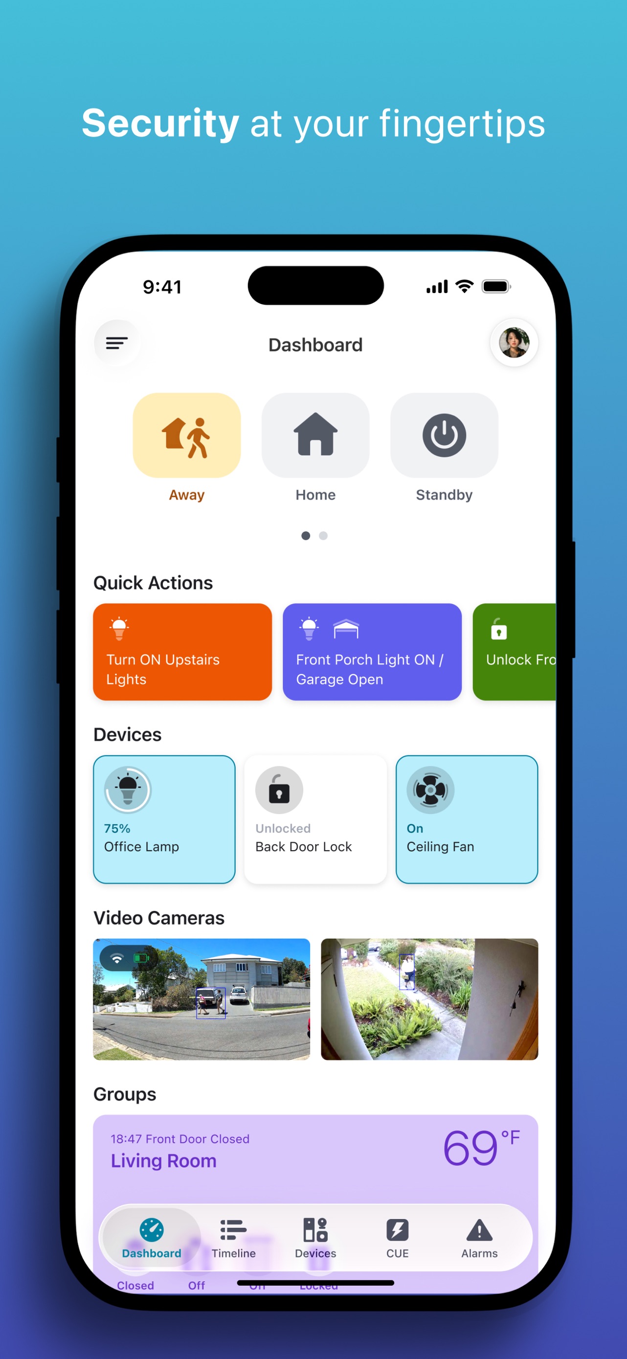 Abode App Store screenshot: Security at your fingertips