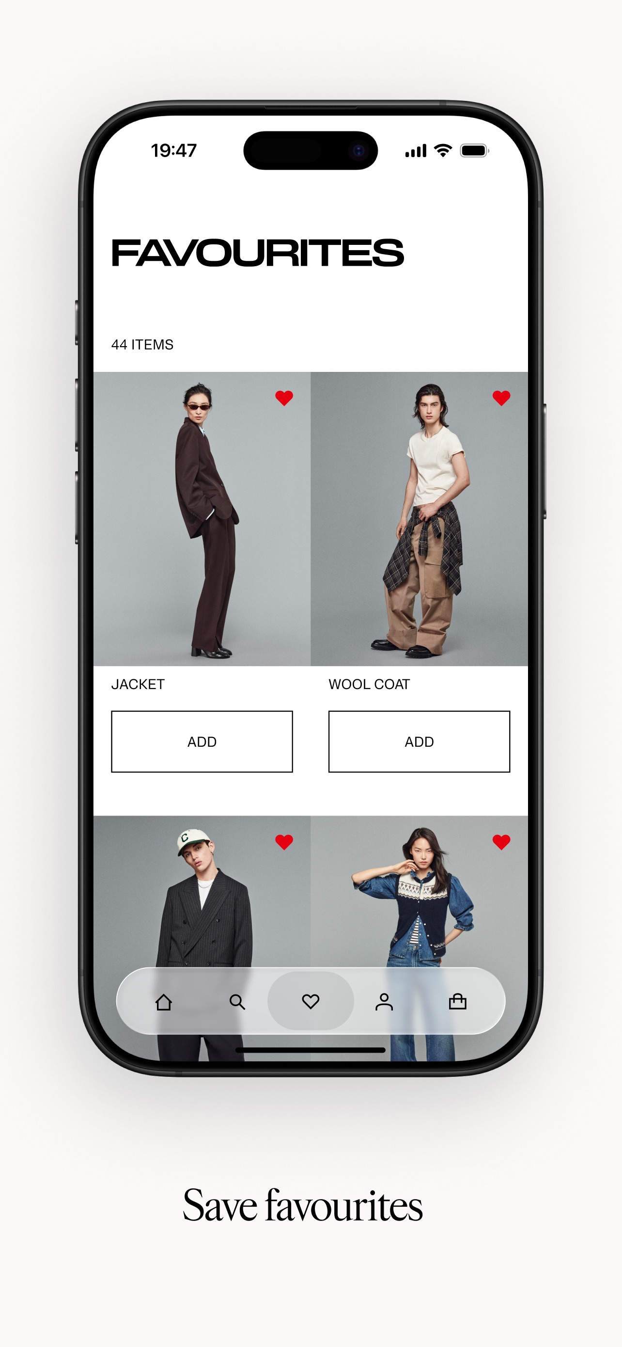 H&M App Store screenshot 5: Save favourites