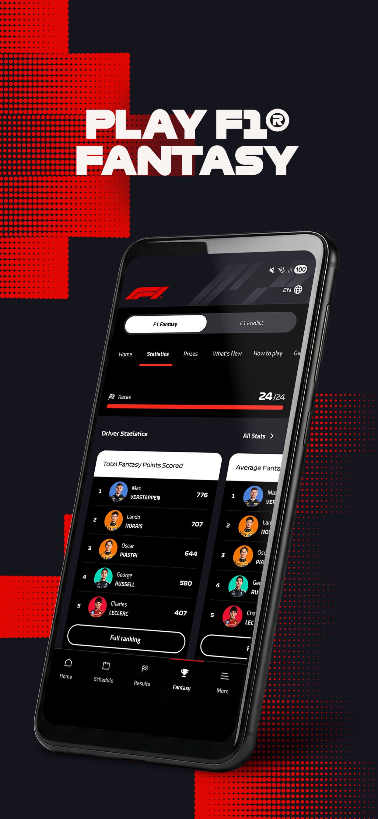 Formula 1® App Store screenshot 6: PLAY F1® FANTASY