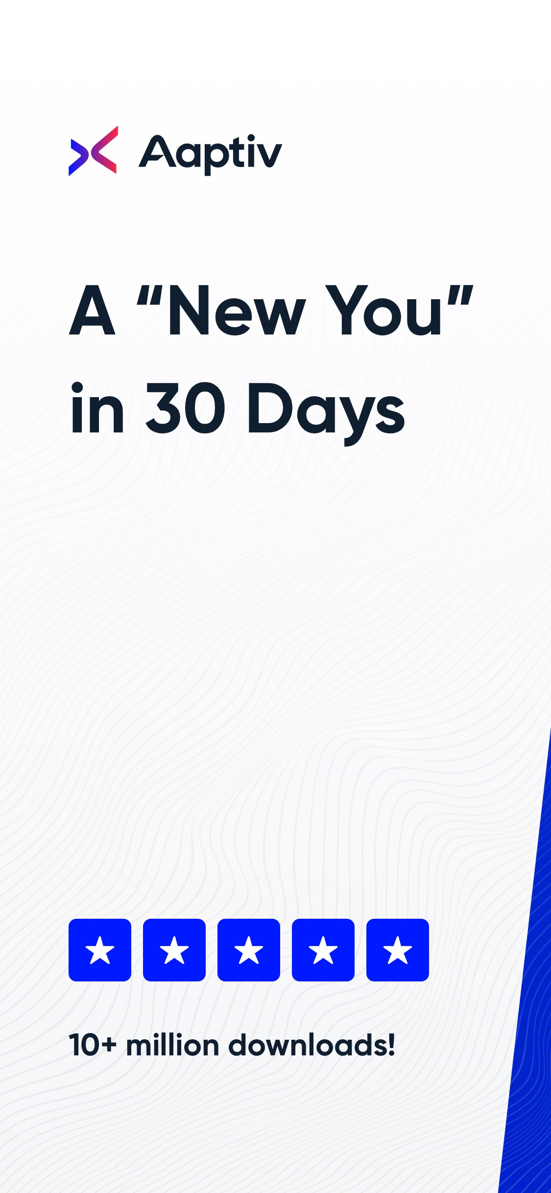 Aaptiv App Store screenshot: A "New You" in 30 Days