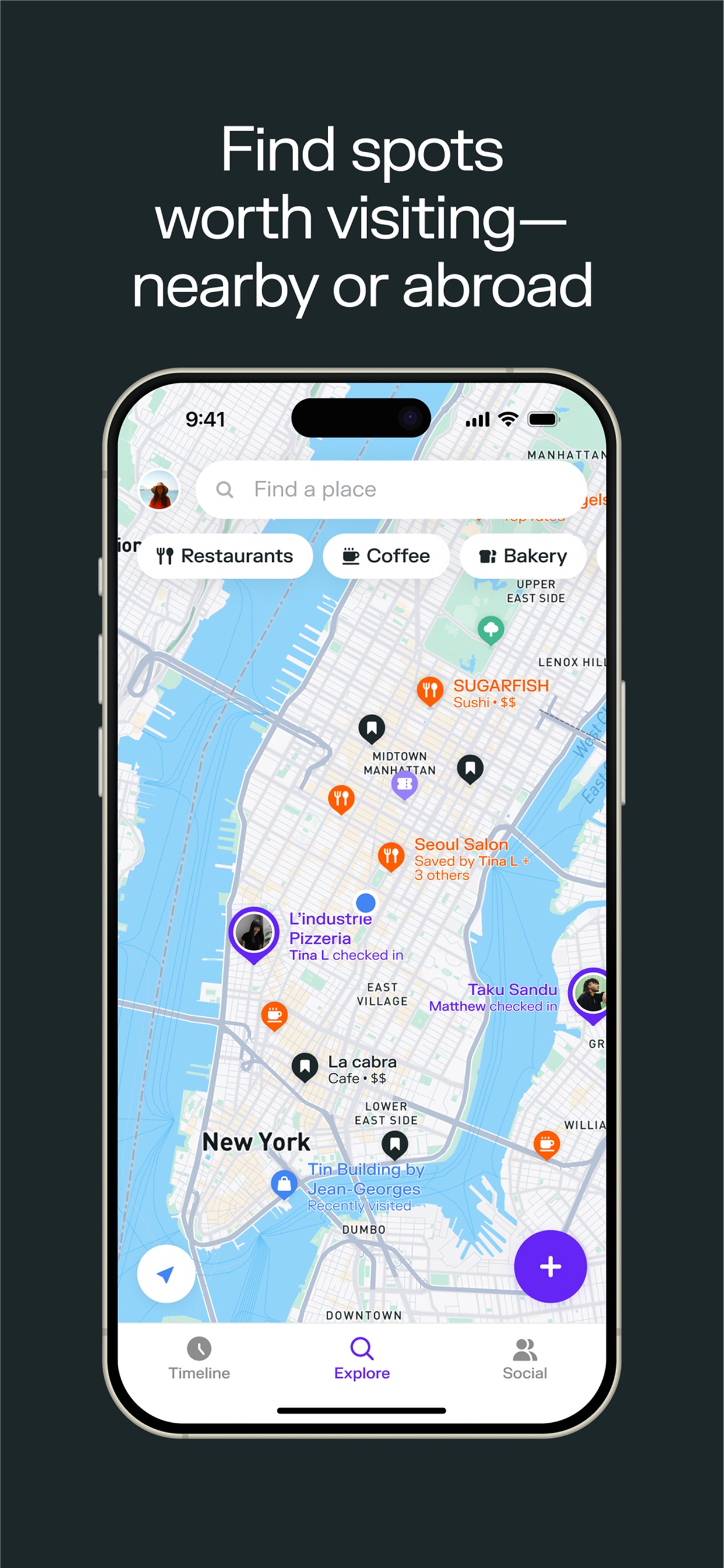 Swarm App Store screenshot: Find spots worth visiting-nearby or abroad