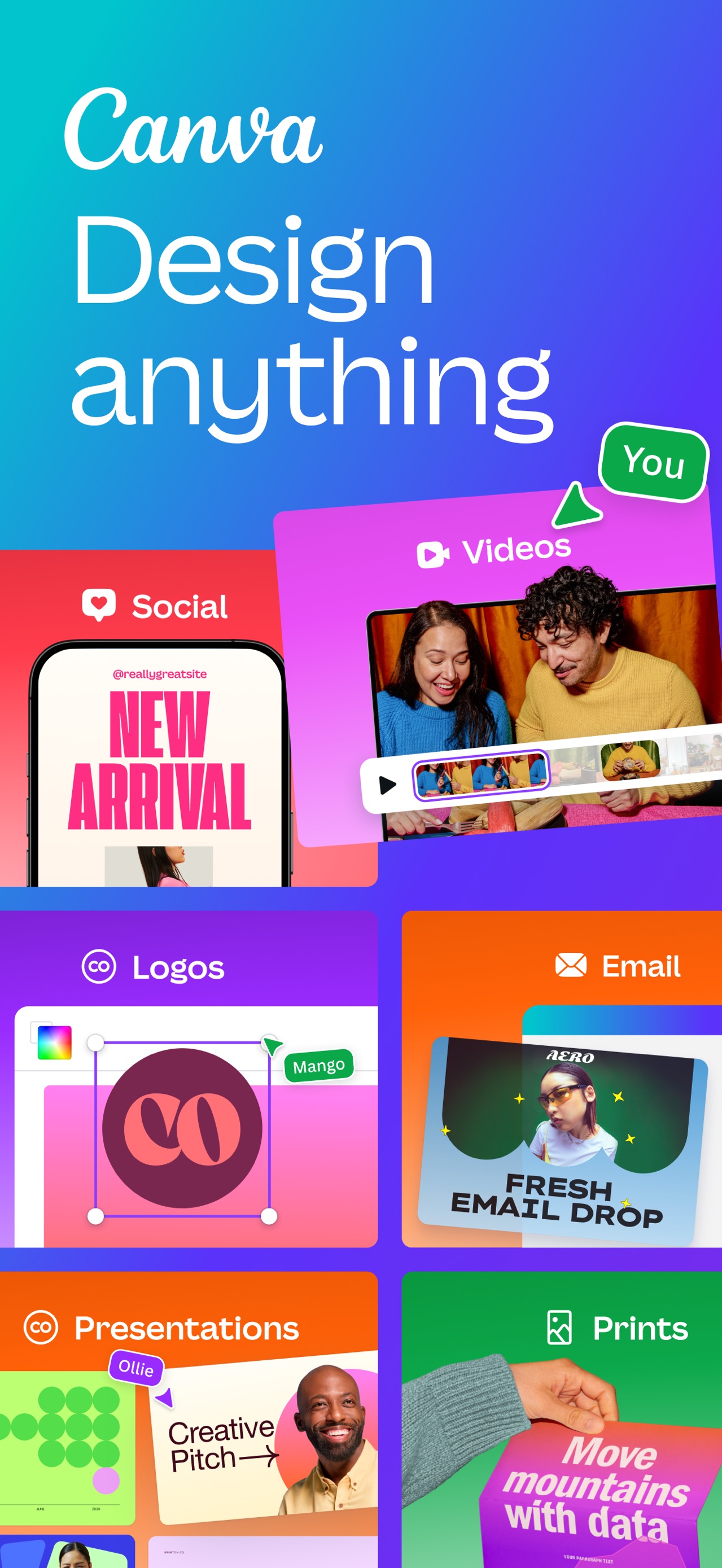 Canva App Store screenshot: Canva Design anything