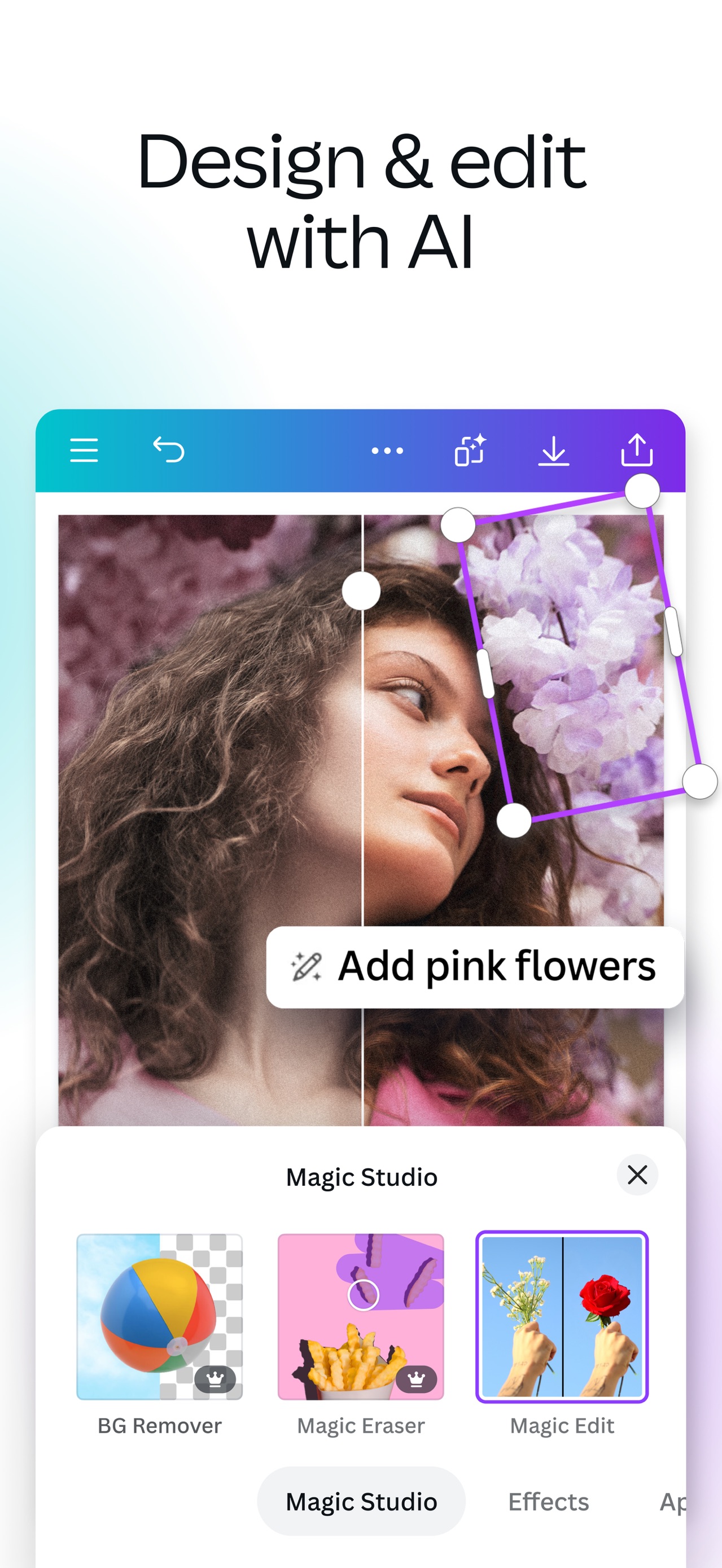 Canva App Store screenshot 7: Design & edit with AI
