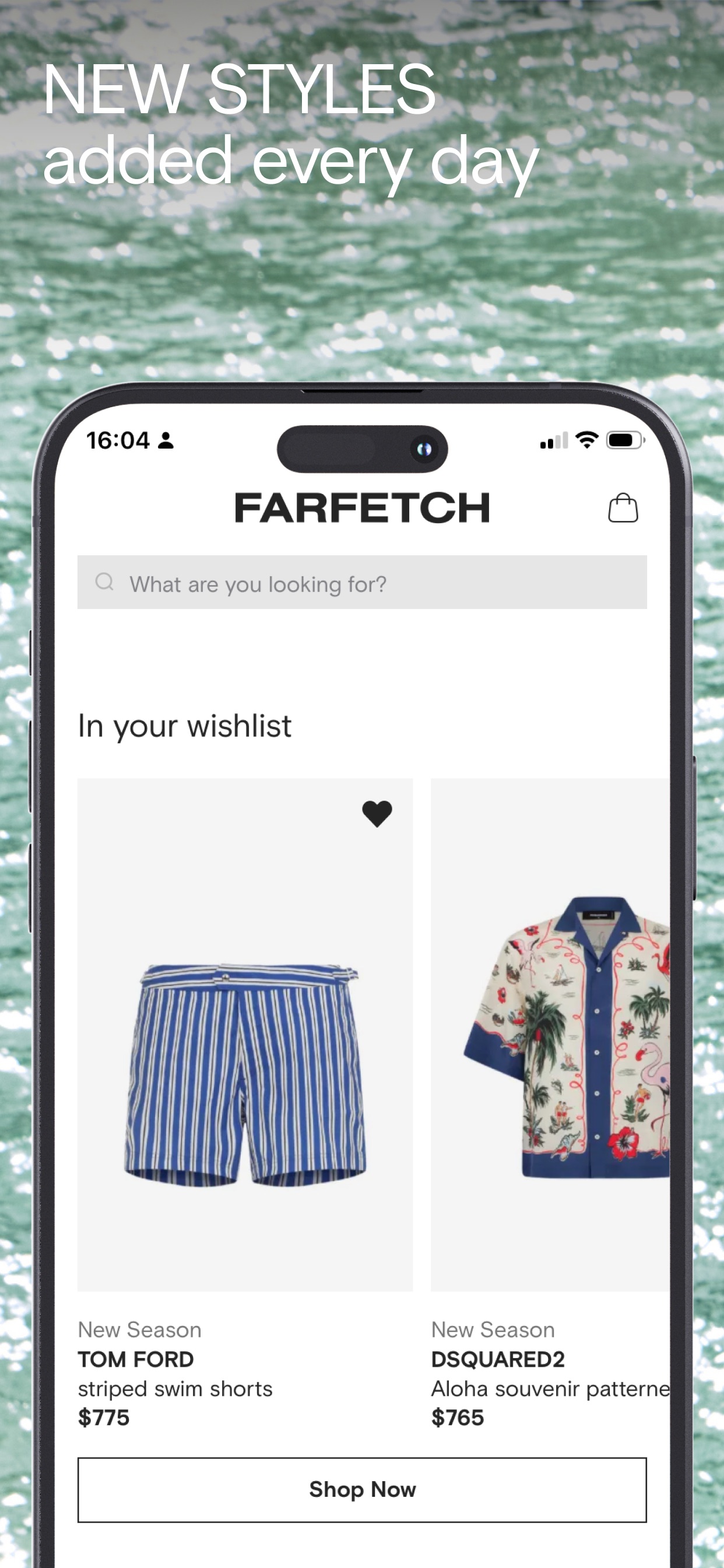 FARFETCH App Store screenshot: NEW STYLES added every day