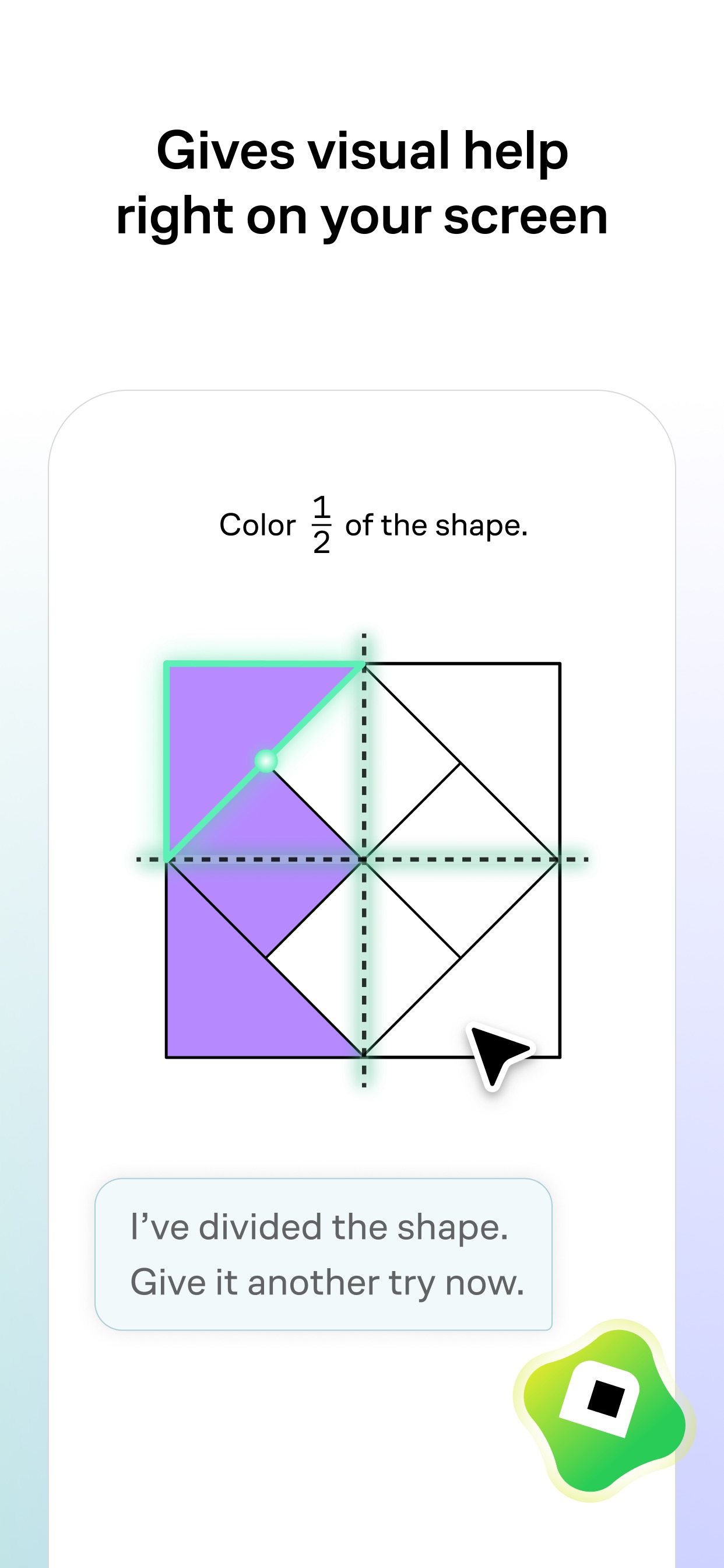 Brilliant App Store screenshot: Gives visual help right on your screen