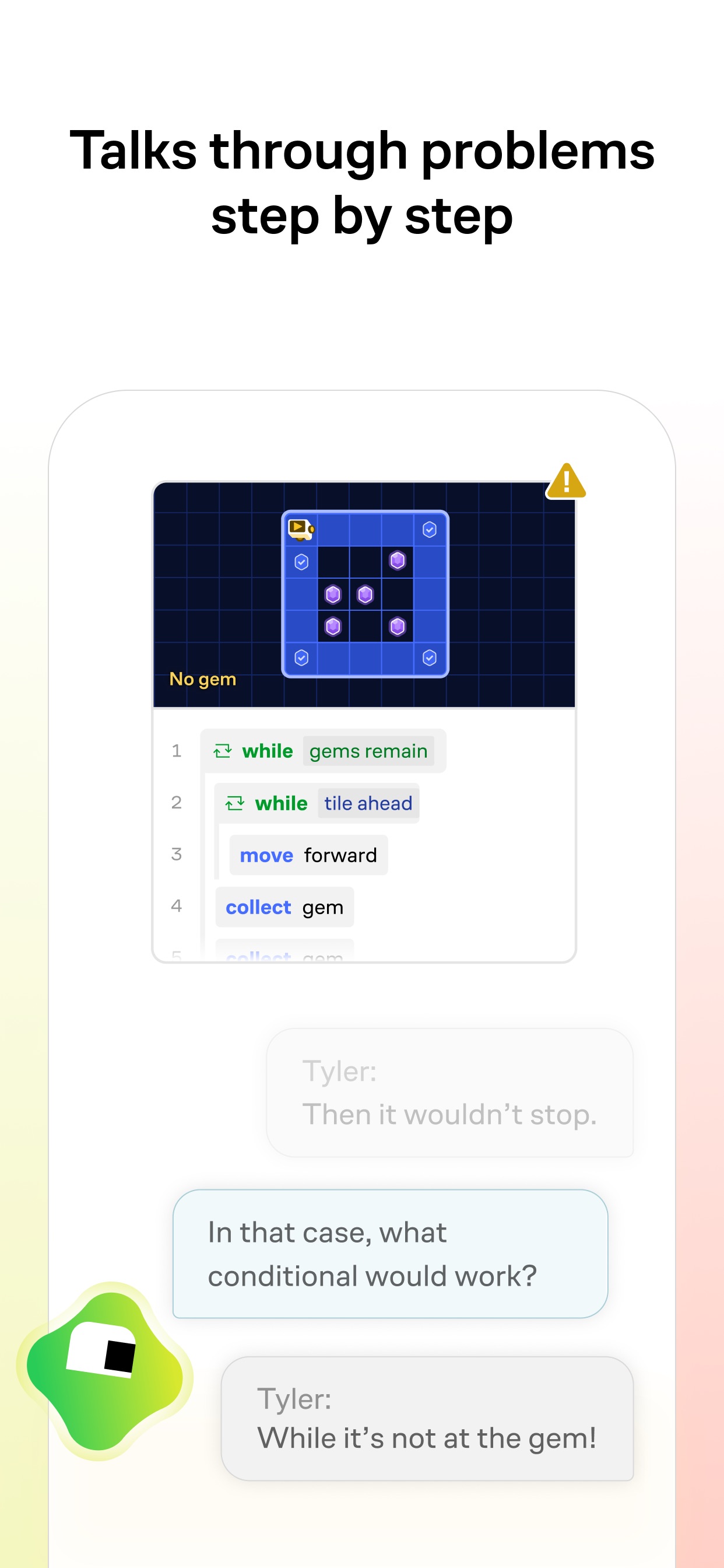 Brilliant App Store screenshot: Talks through problems step by step