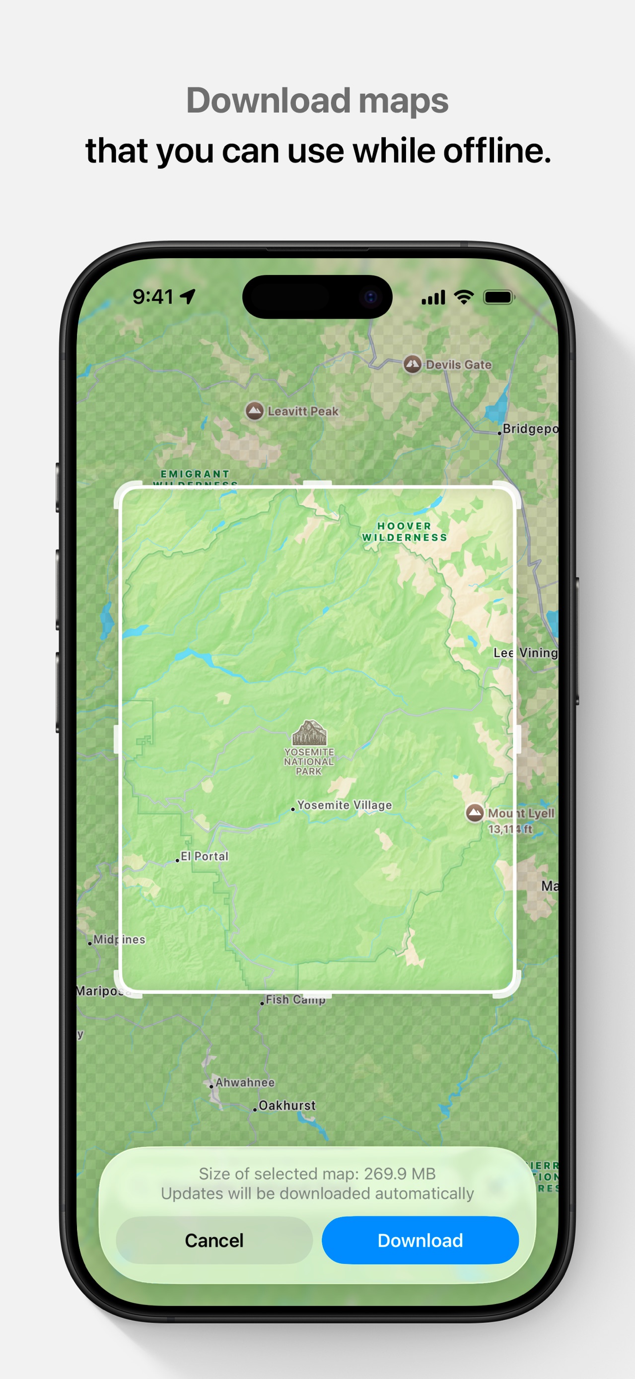 Apple Maps App Store screenshot 6: Download maps that you can use while offline.