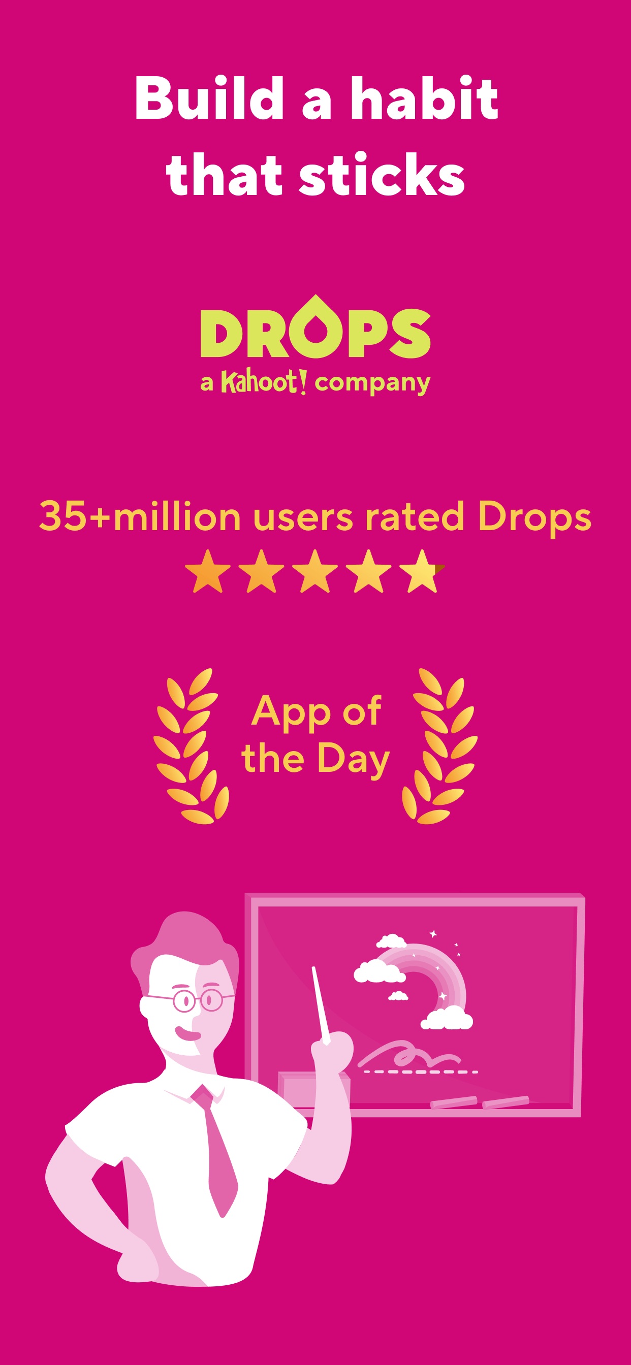 Drops App Store screenshot: Build a habit that sticks