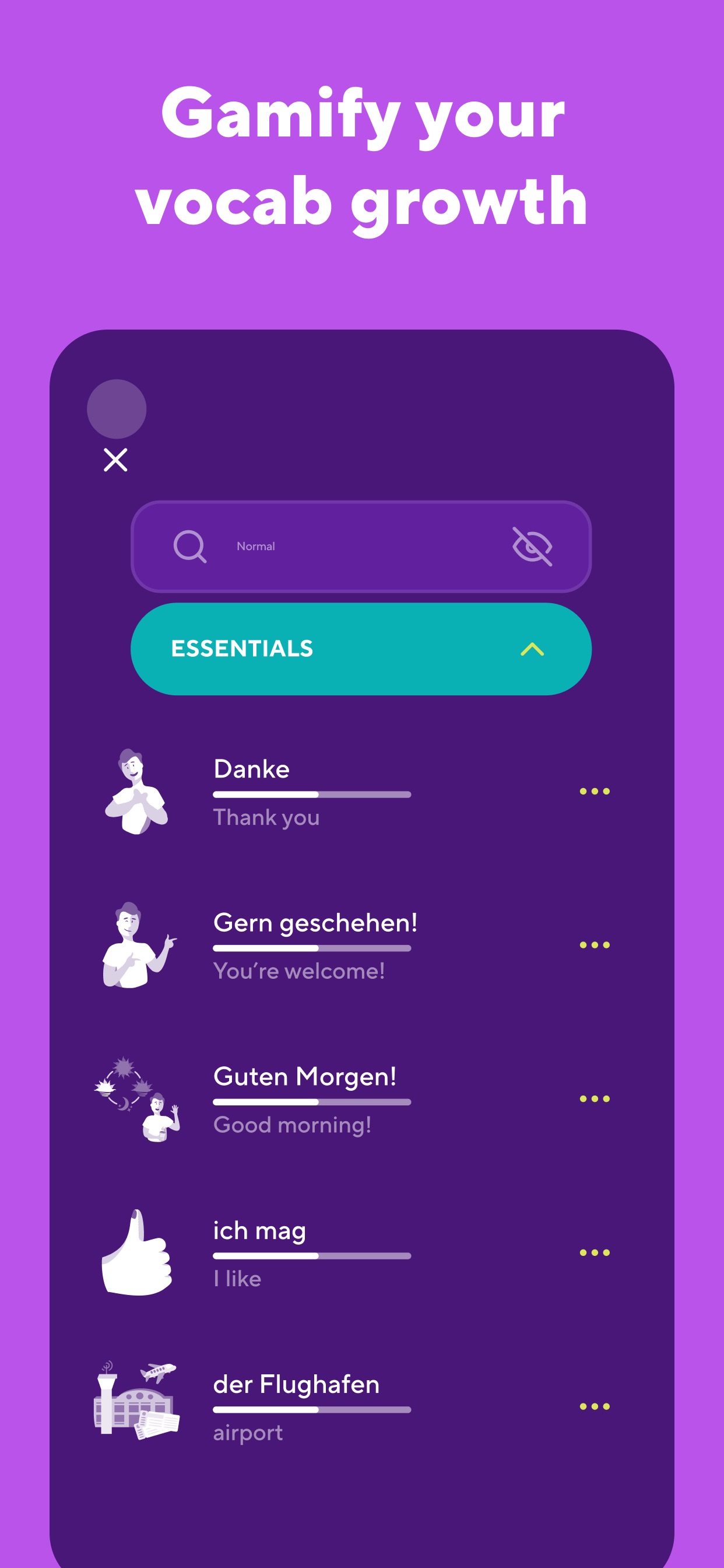 Drops App Store screenshot 8: Gamify your vocab growth
