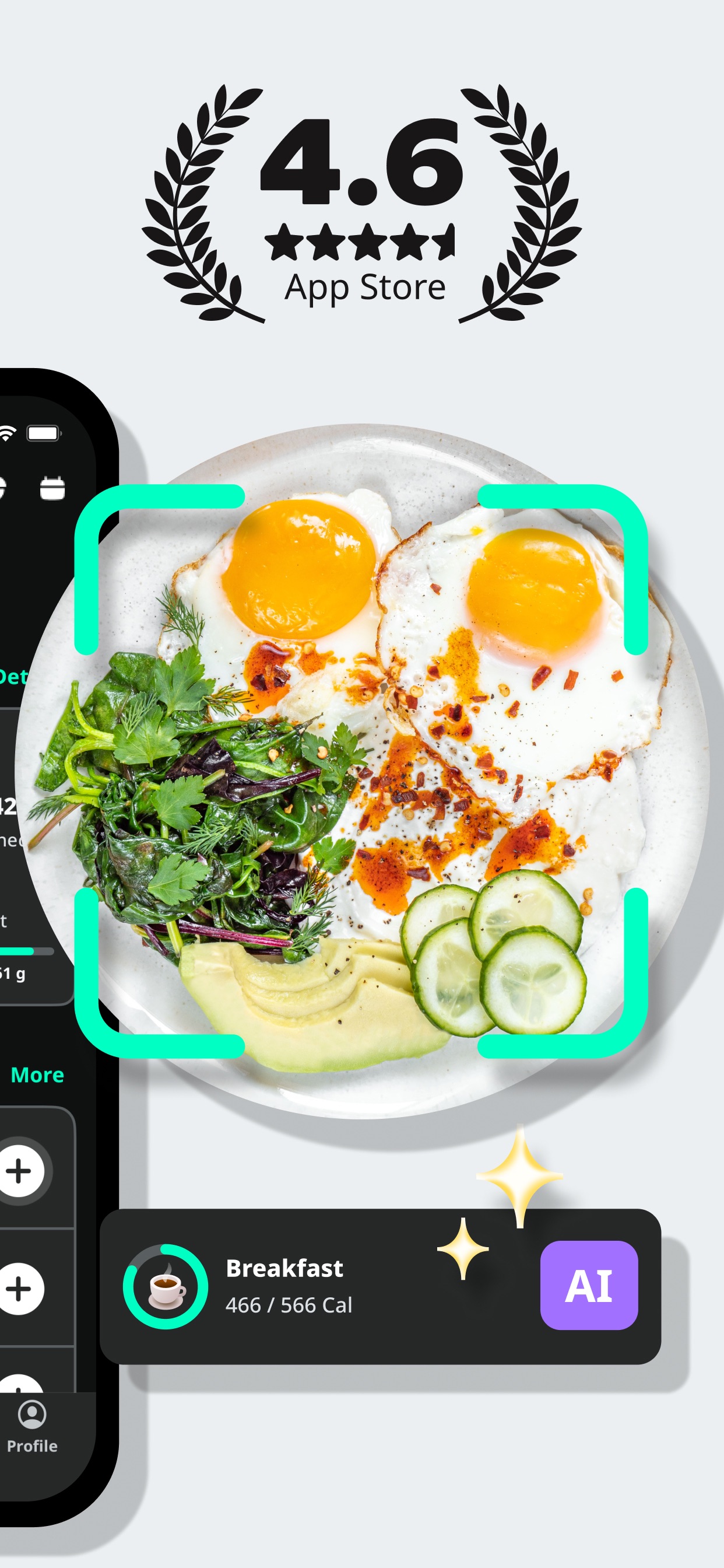 Yazio App Store screenshot: 4.6
App Store