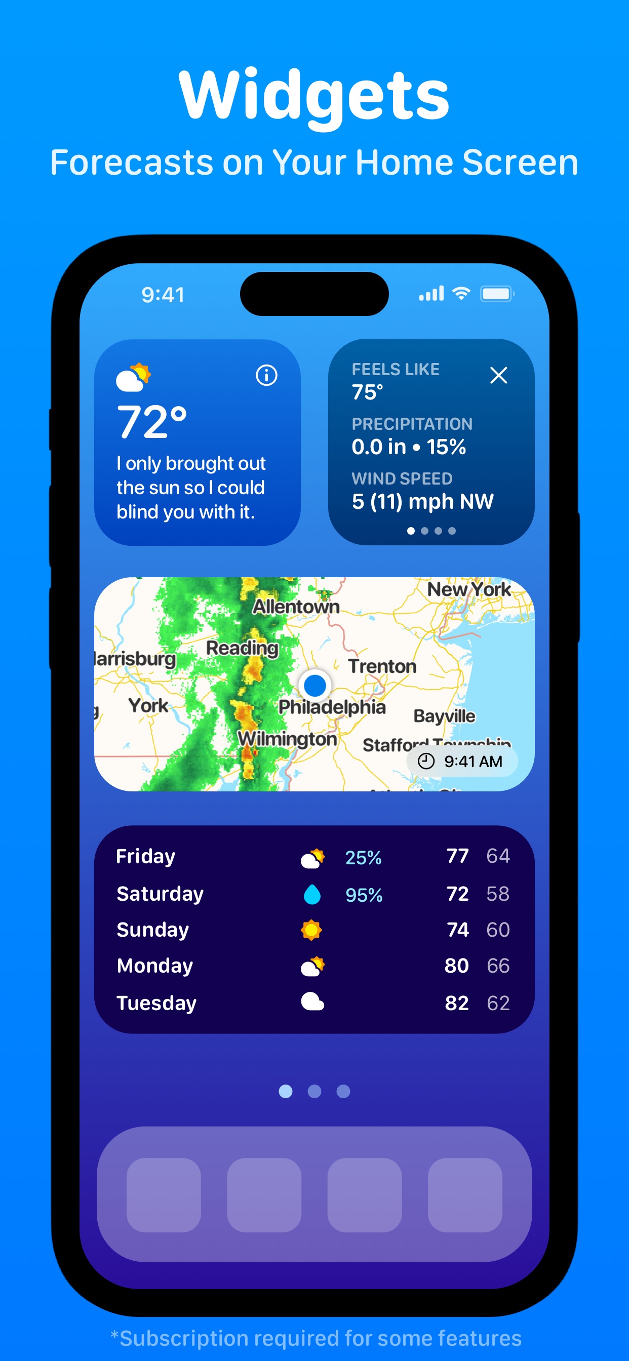 CARROT Weather App Store screenshot 8: Widgets Forecasts on Your Home Screen
