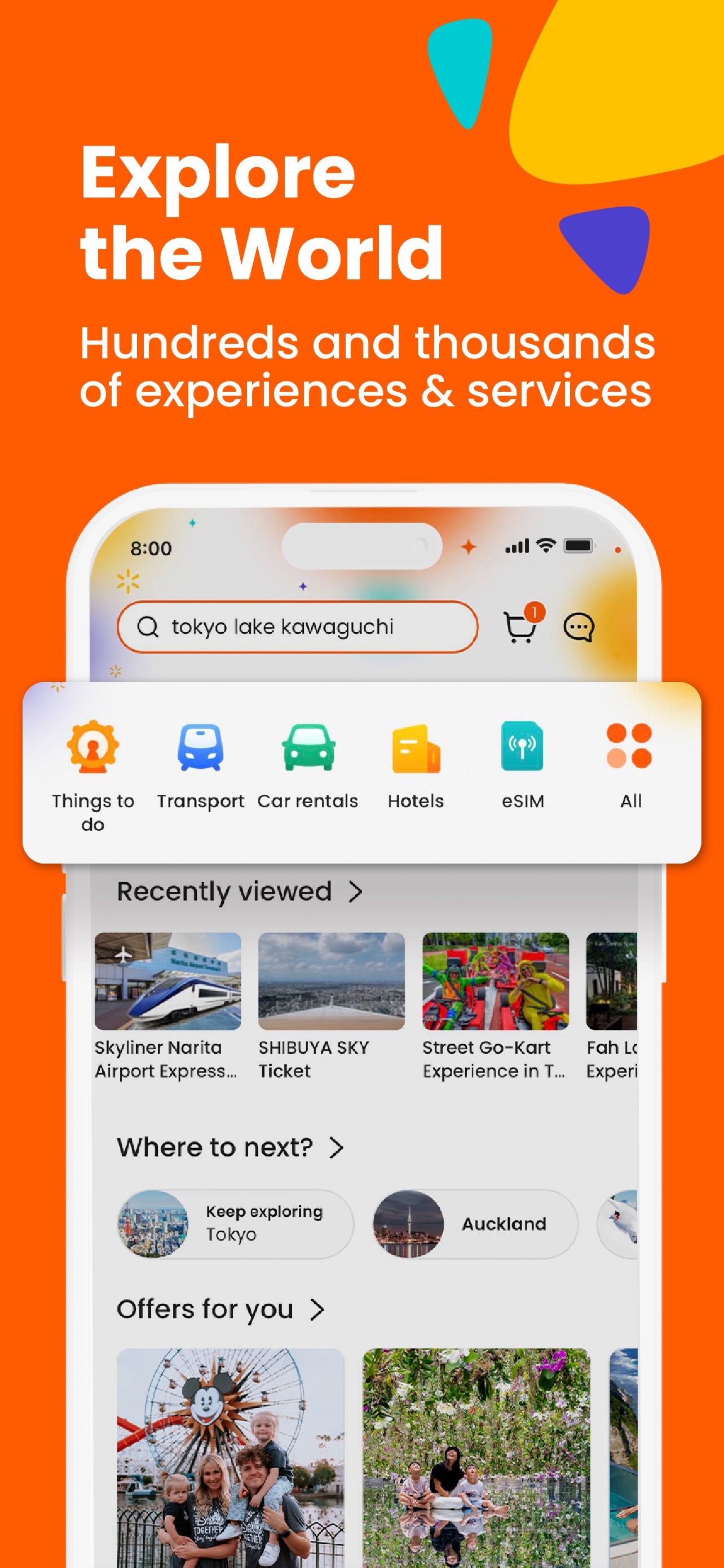 Klook App Store screenshot: Explore the World
Hundreds and thousands of experiences & services