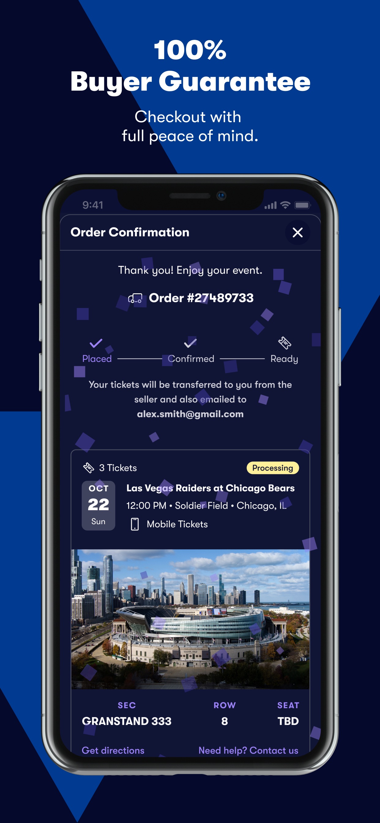 Vivid App Store screenshot 7: 100% Buyer Guarantee Checkout with full peace of mind.