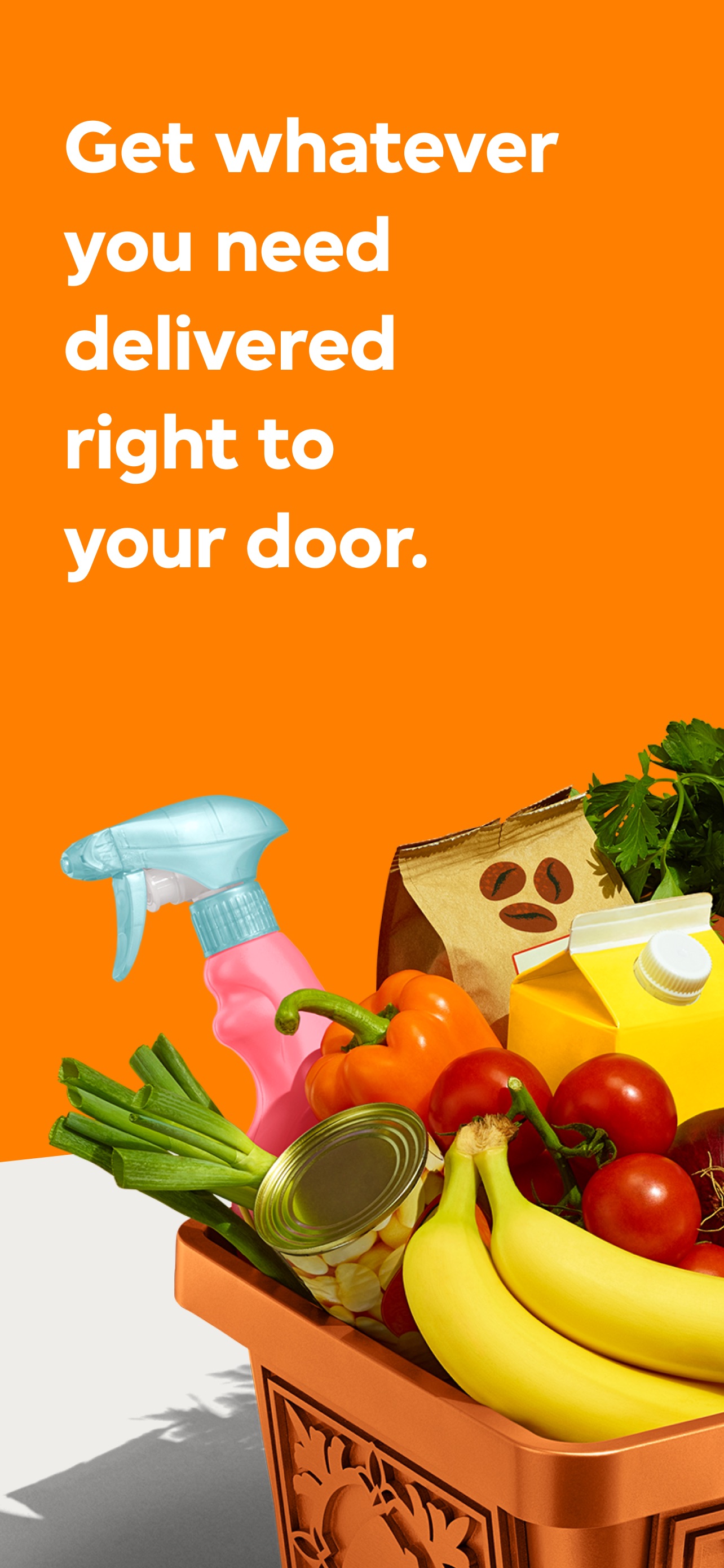 Skip App Store screenshot: Get whatever you need delivered right to your door.