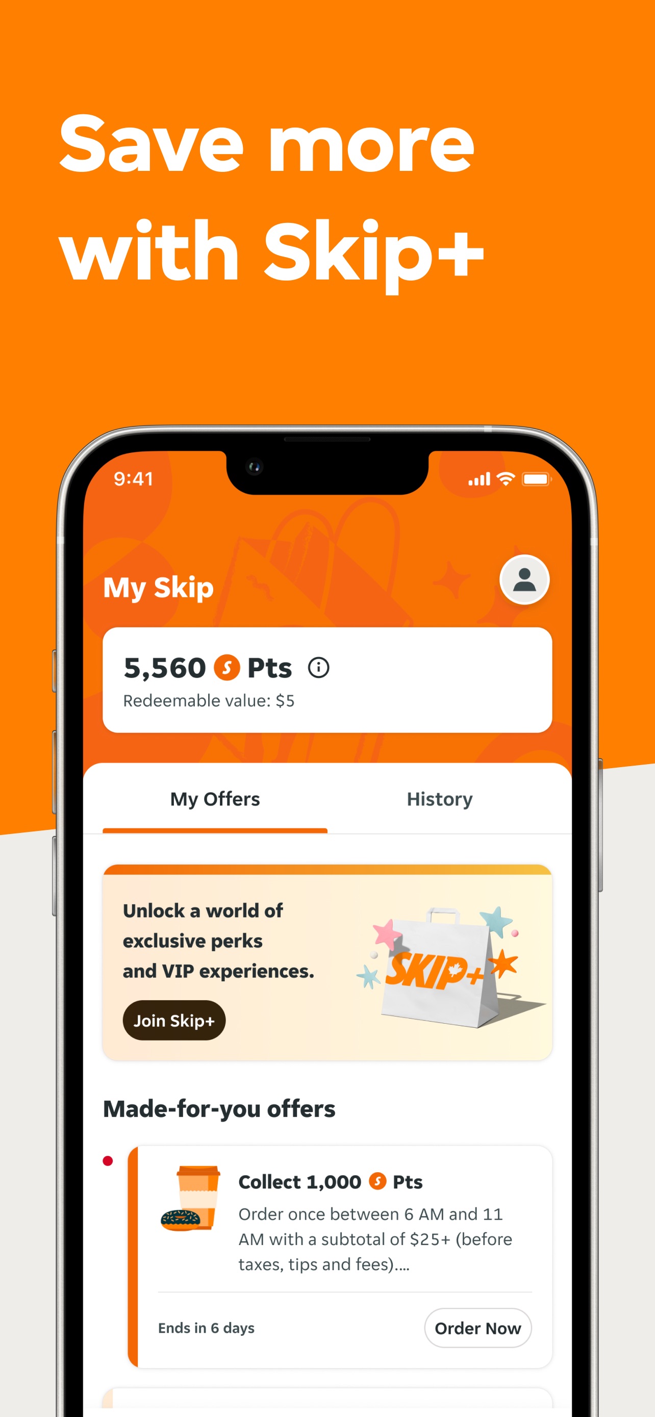 Skip App Store screenshot 5: Save more with Skip+