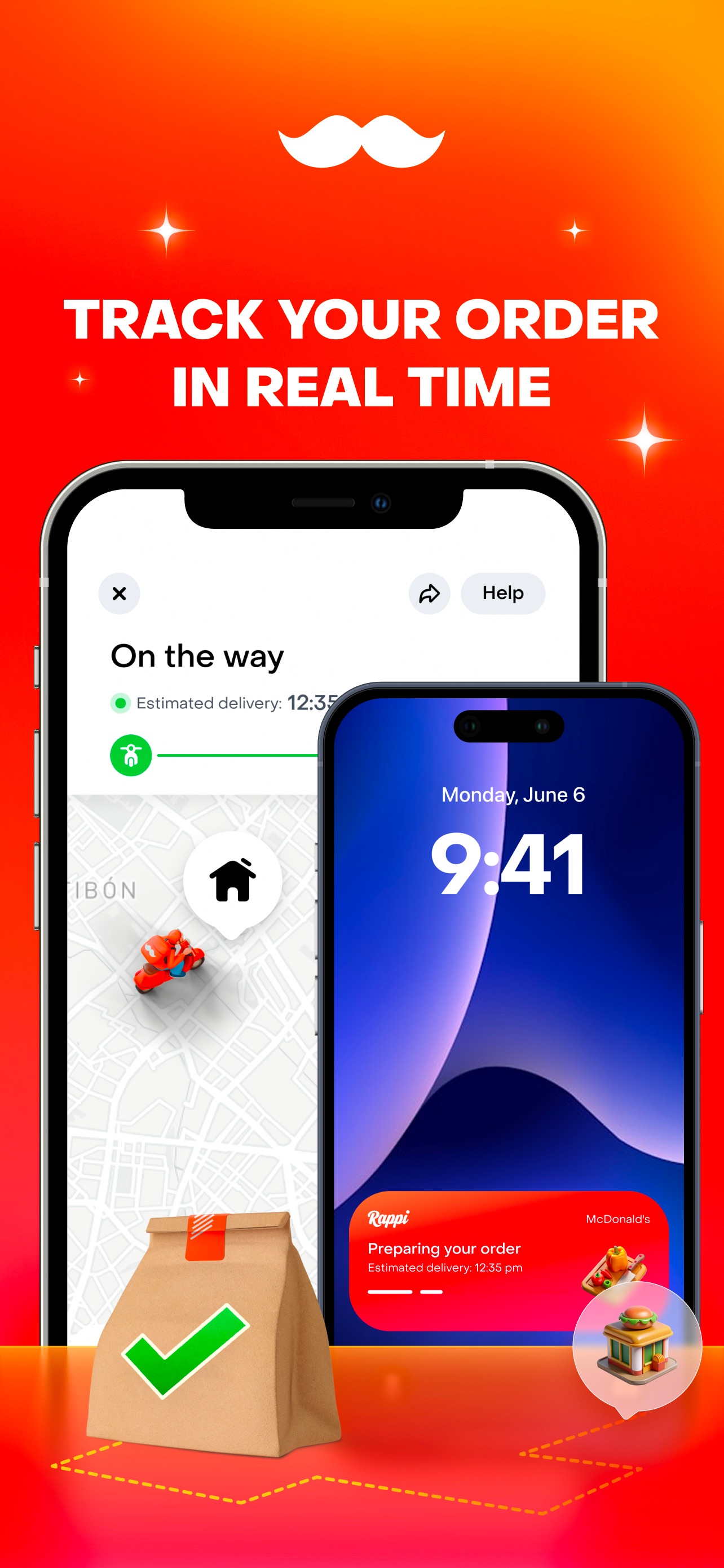 Rappi App Store screenshot 10: TRACK YOUR ORDER IN REAL TIME
