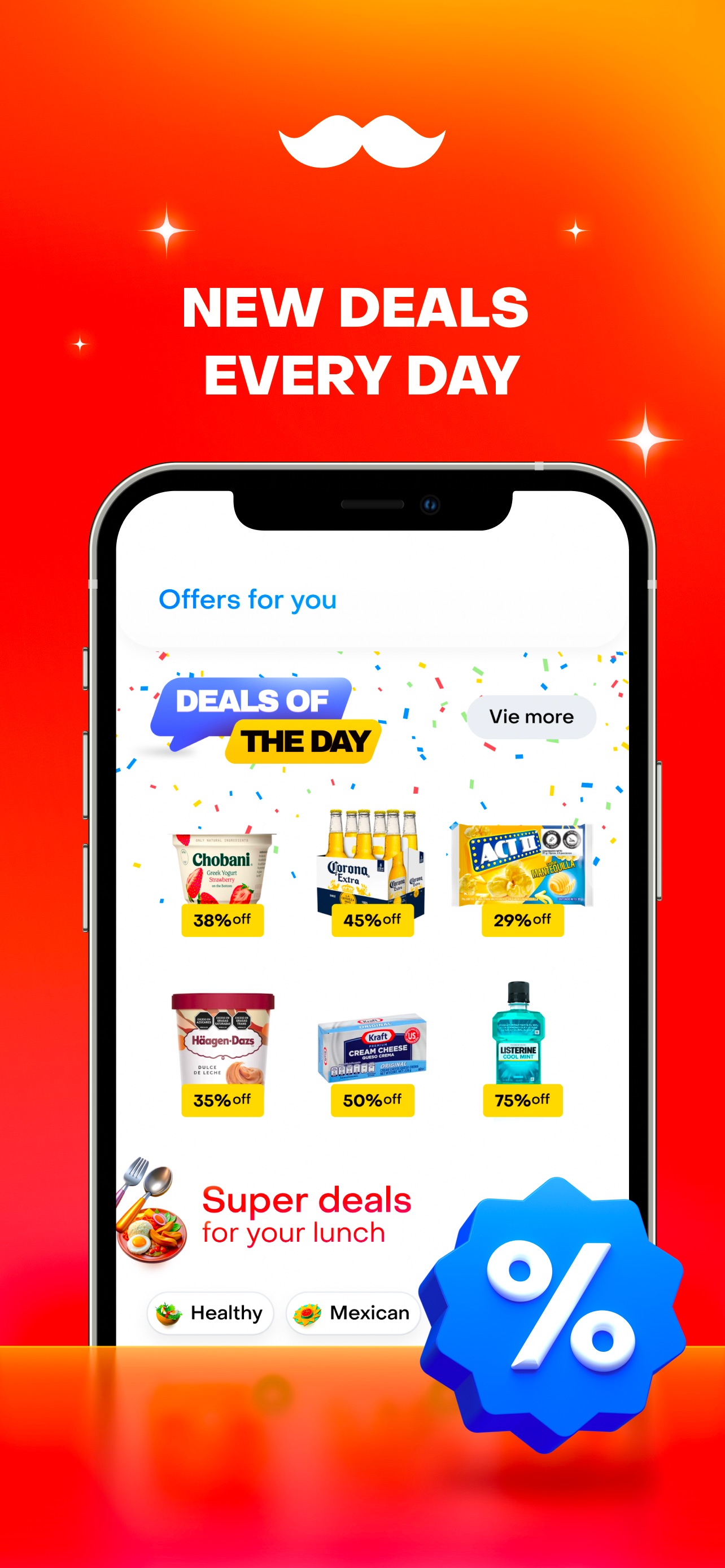 Rappi App Store screenshot: NEW DEALS EVERY DAY