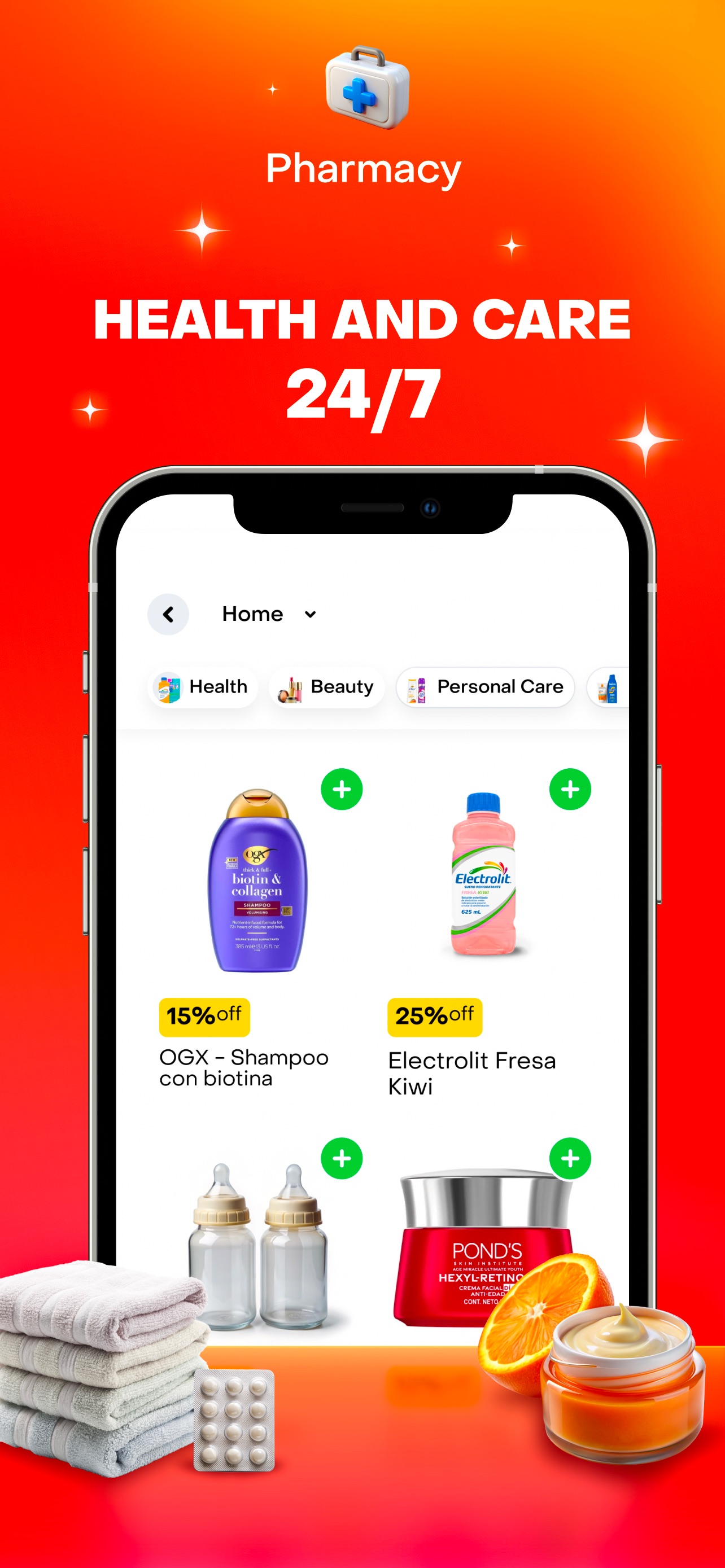 Rappi App Store screenshot 6: Pharmacy HEALTH AND CARE 24/7