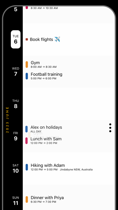 Timepage App Store screenshot: listing design