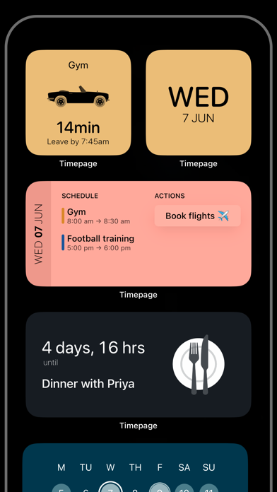 Timepage App Store screenshot 6: listing design